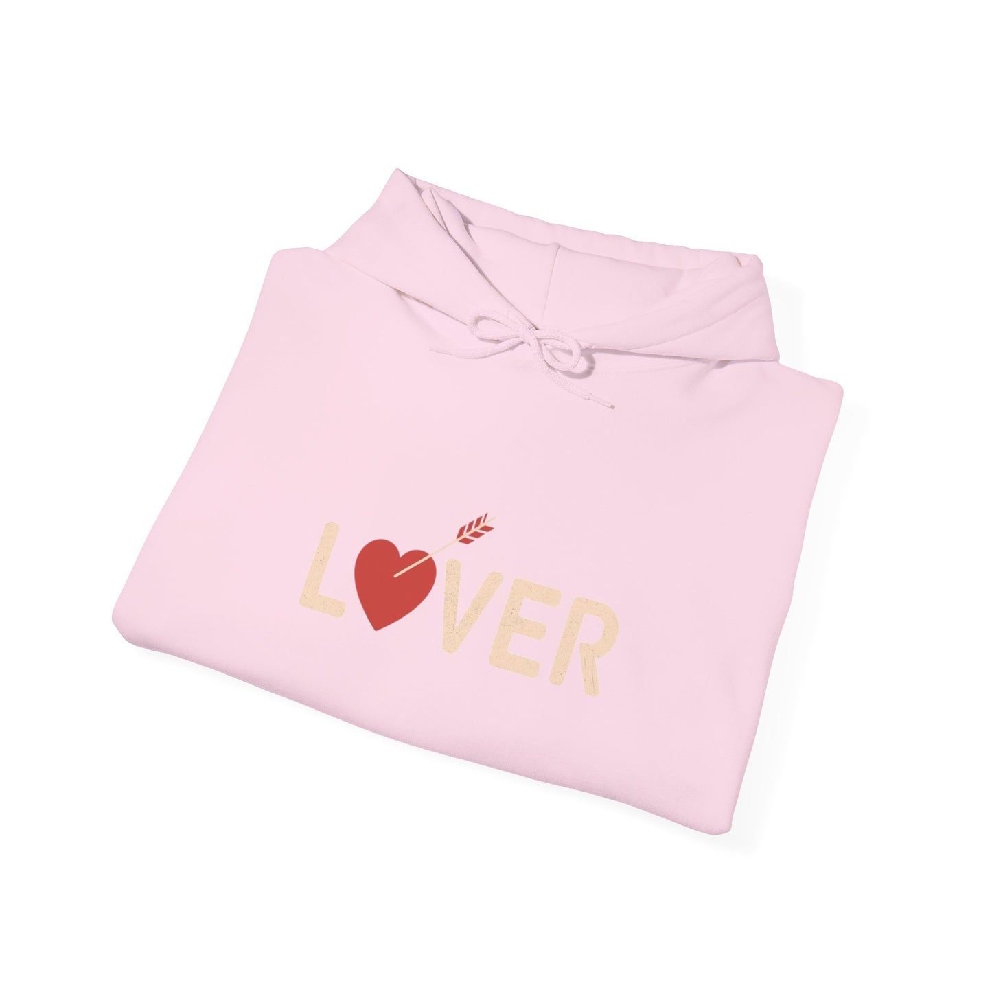 Lover Heart Logo Hoodie — Romantic Graphic Pullover for Valentine's Day