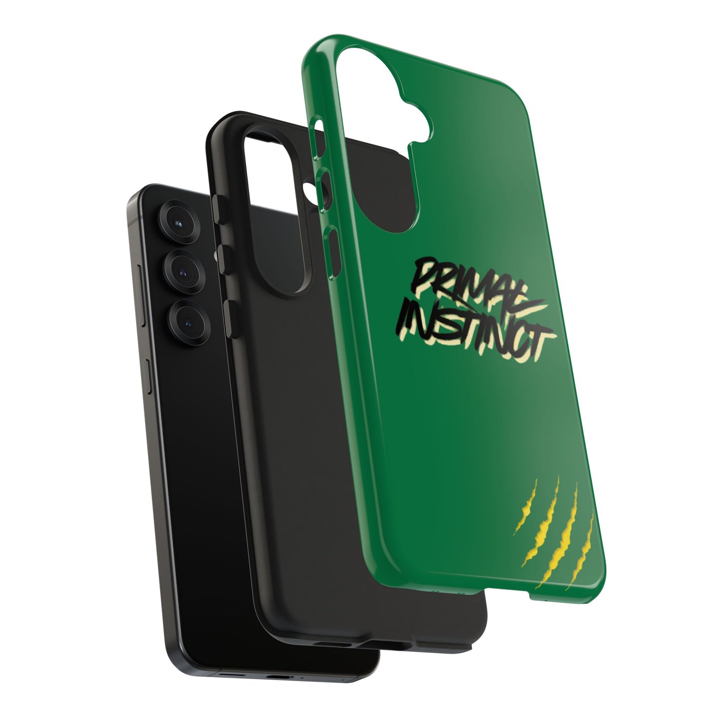 Primal Instinct Tough Phone Case — Green Claw-Mark Protective Cover