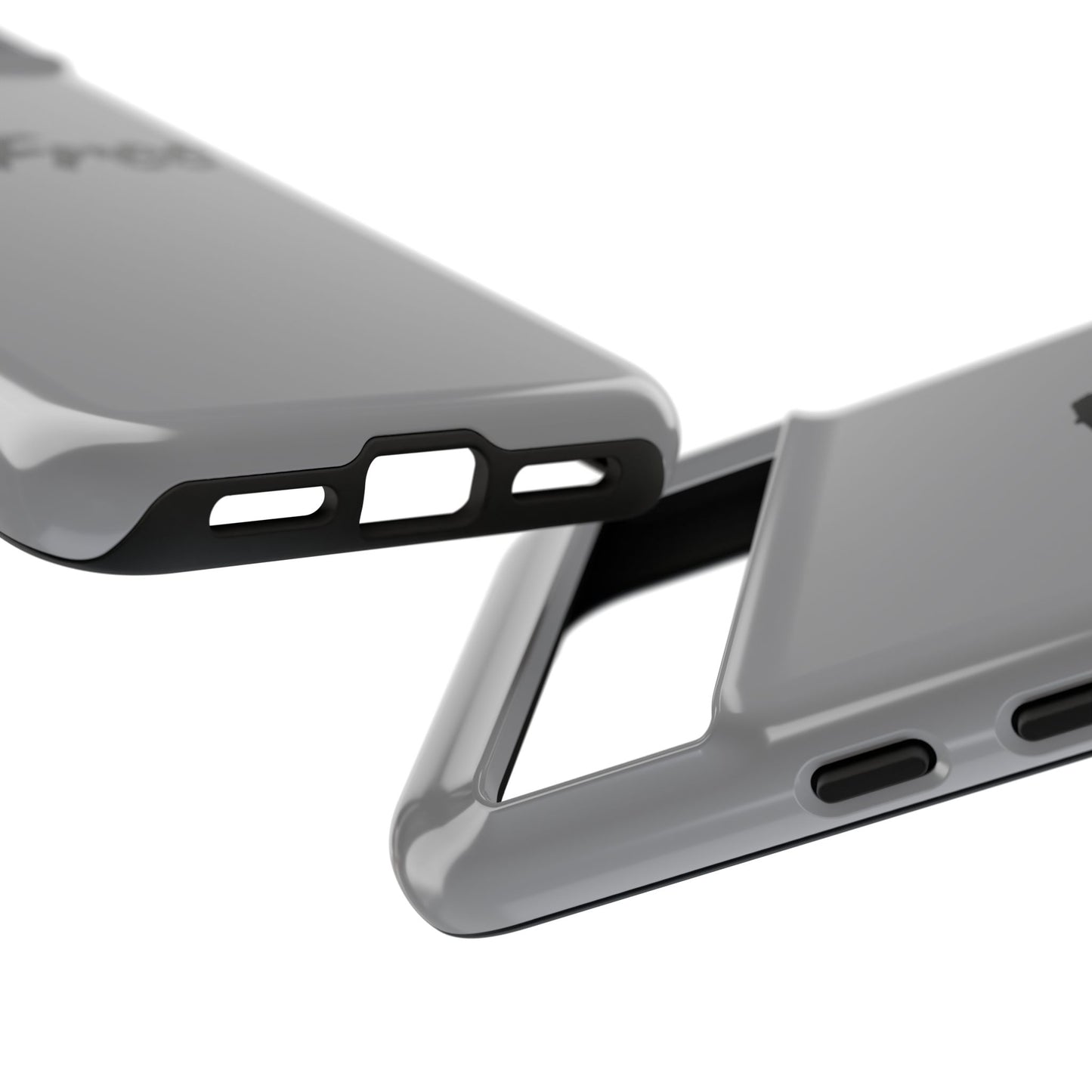 CareFree Tough Phone Case — Slim Protective iPhone Cover with Bold Red & Black Script