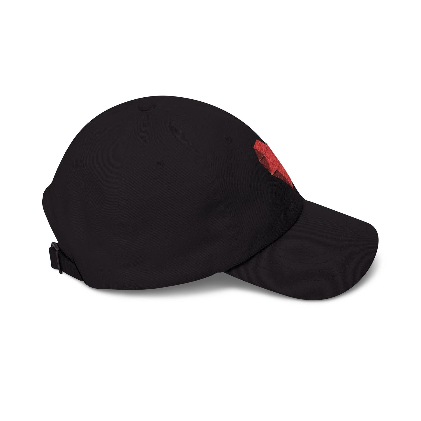 Embroidered Geometric Heart Dad Cap — Casual Baseball Hat for Valentine’s & Everyday Wear