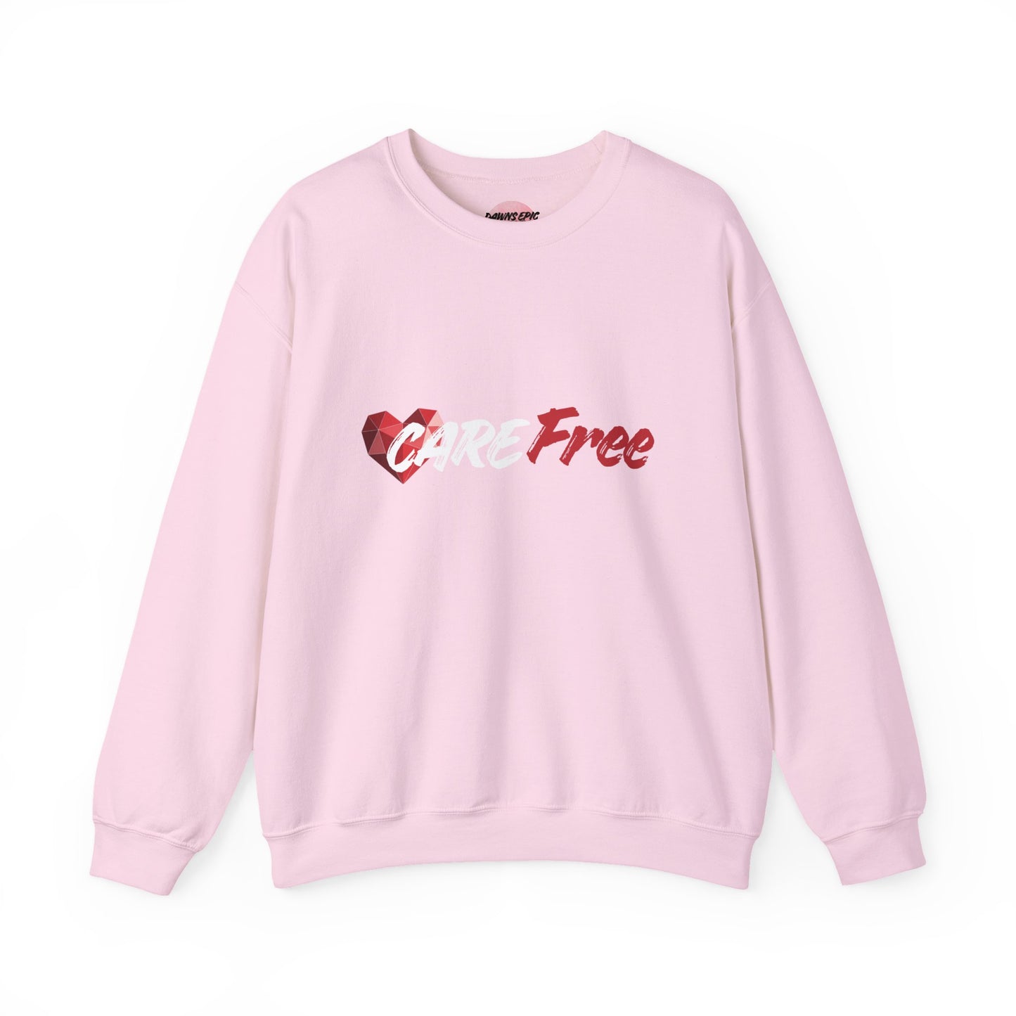 Crewneck Sweatshirt — Heart Graphic “Free” Minimalist Valentines Pullover