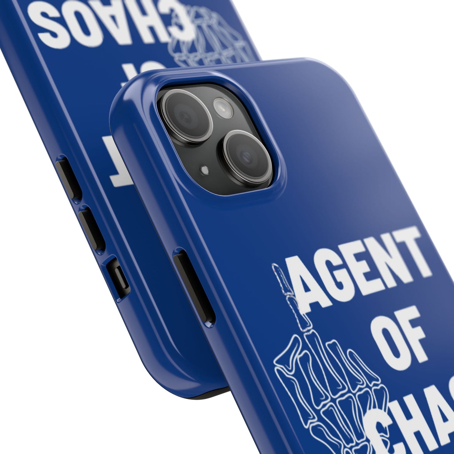Phone Case — "Agent of Chaos" Bold Skeleton Graphic Rugged Protection