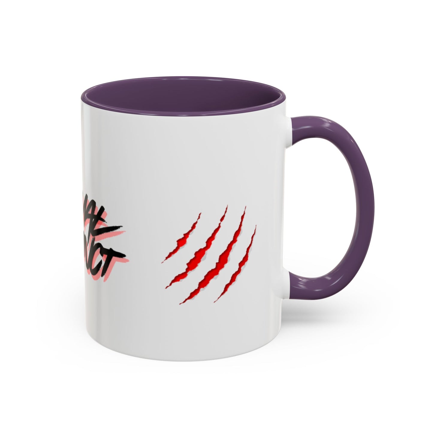 Accent Coffee Mug — "Primal Instinct" Graphic Mug with Red Claw Marks
