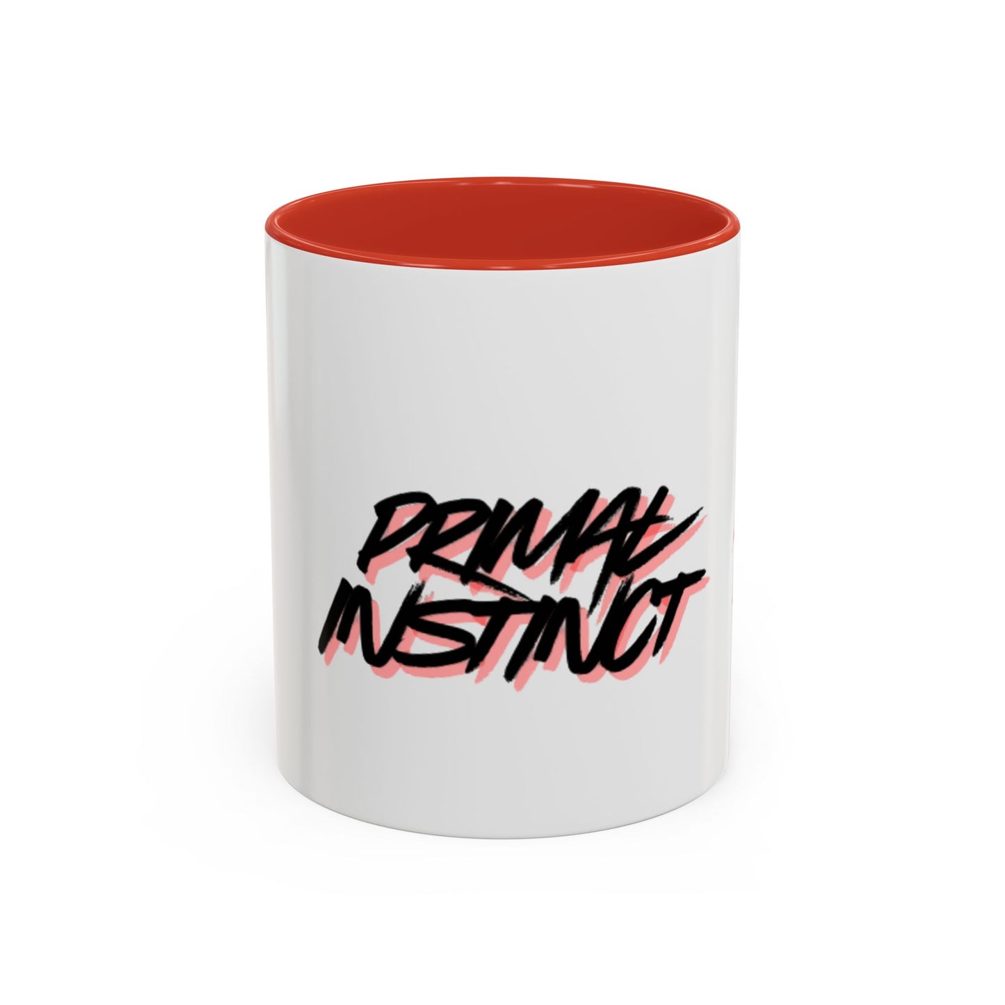 Accent Coffee Mug — "Primal Instinct" Graphic Mug with Red Claw Marks