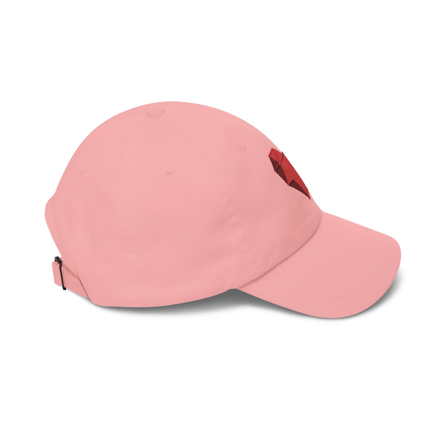 Embroidered Geometric Heart Dad Cap — Casual Baseball Hat for Valentine’s & Everyday Wear