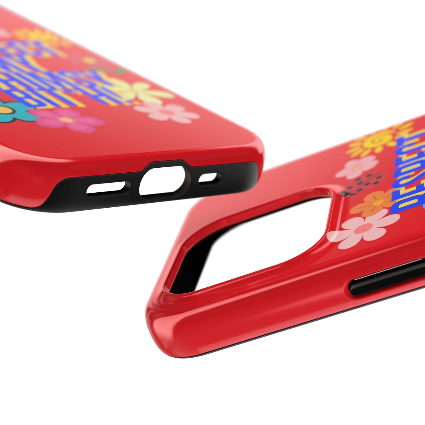 Respect My Whimsy Bitch! Tough Phone Case — Floral Retro Protective Cover