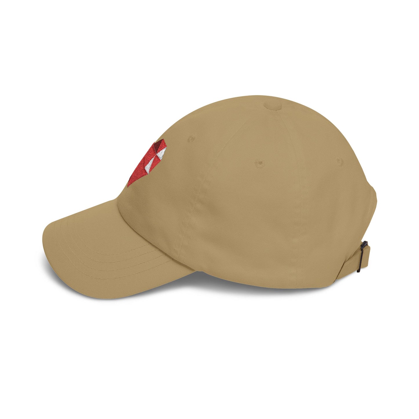 Embroidered Geometric Heart Dad Cap — Casual Baseball Hat for Valentine’s & Everyday Wear