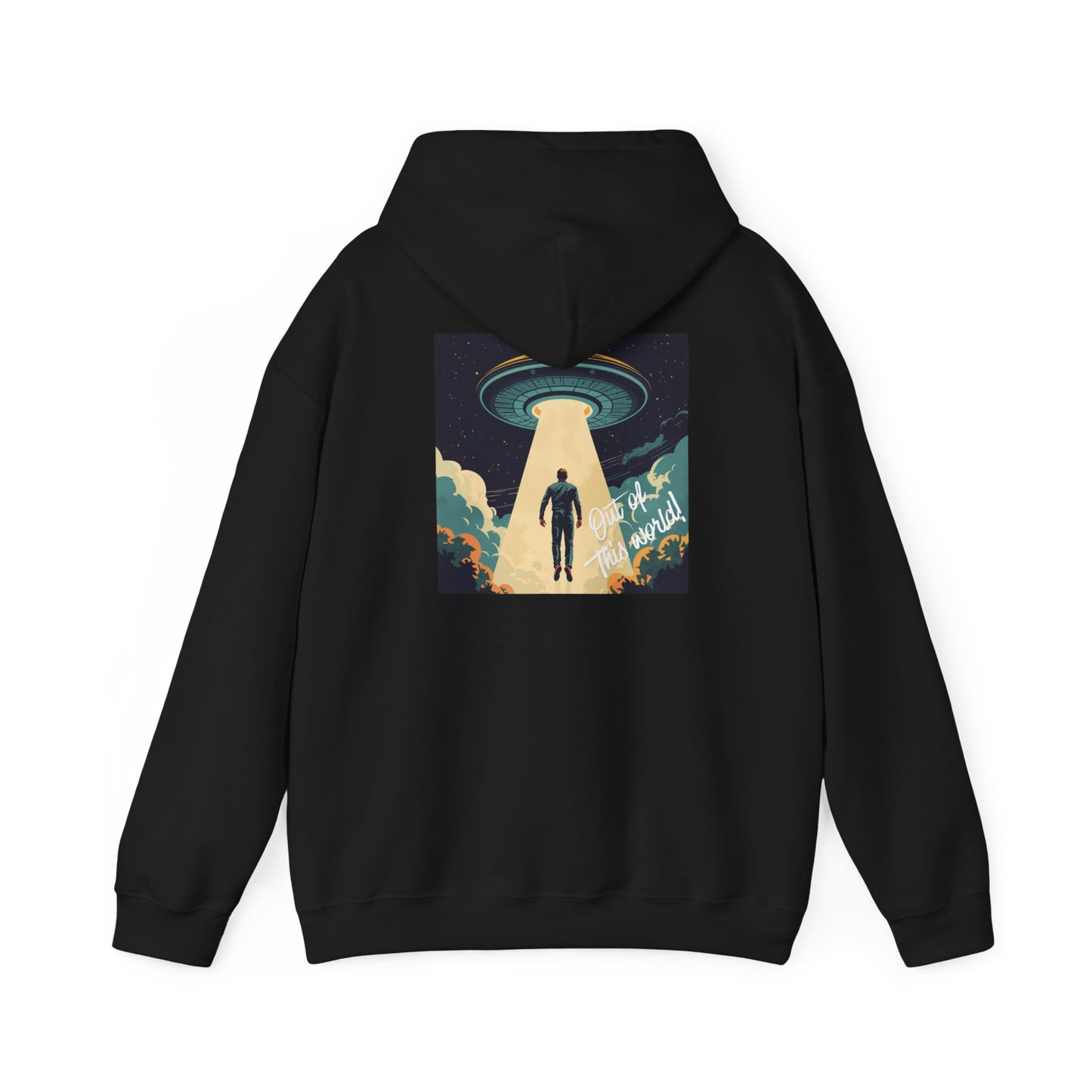 UFO Abduction Hoodie – Vintage Alien Sci‑Fi Graphic Pullover