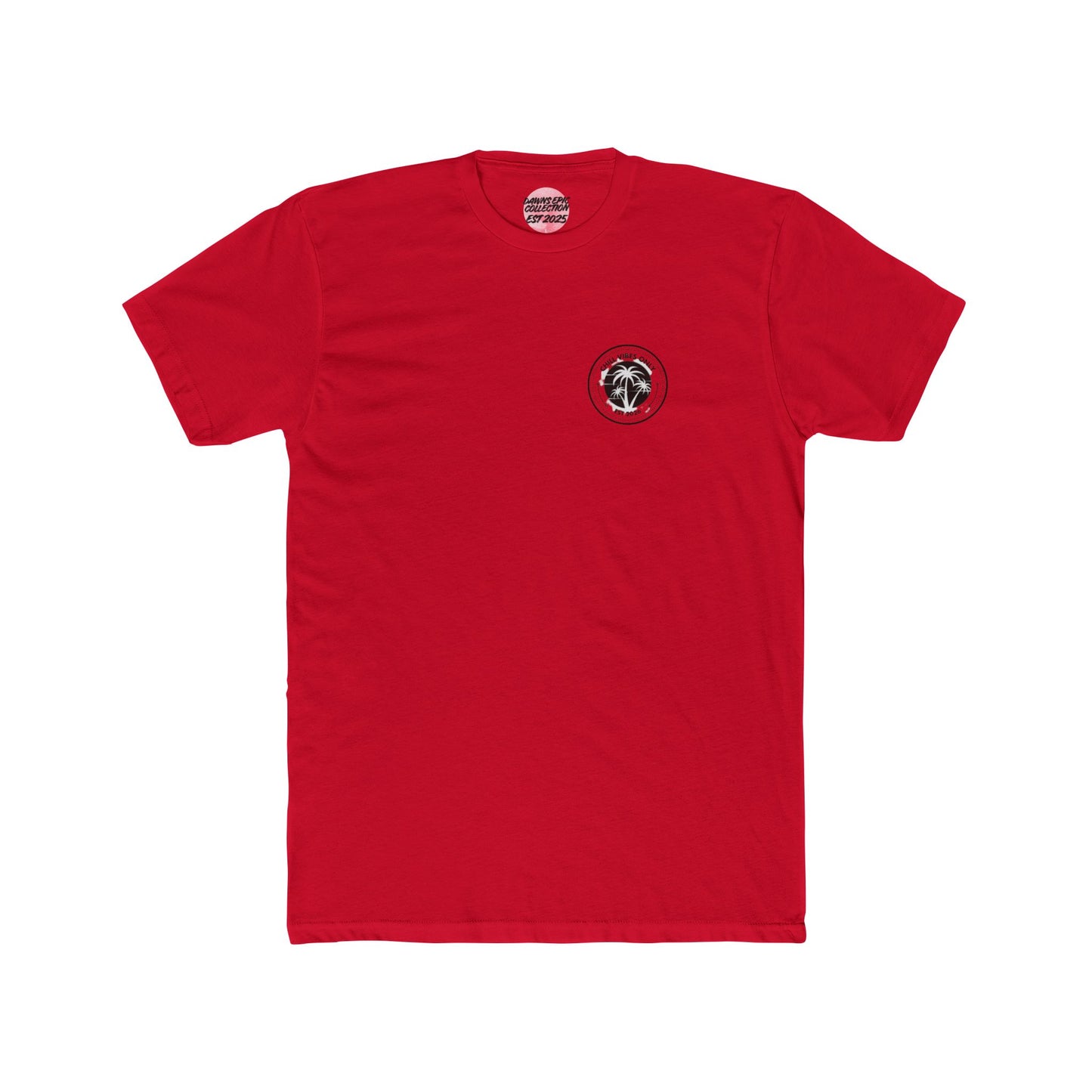 Crew Tee - "Chill Vibes" Beach Palm Graphic T-Shirt