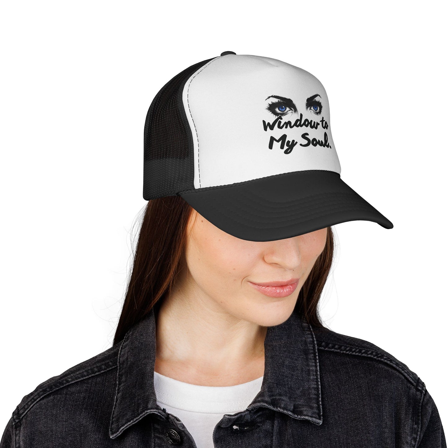 Trucker Cap — "Window to My Soul" Eyed Graphic Mesh Hat