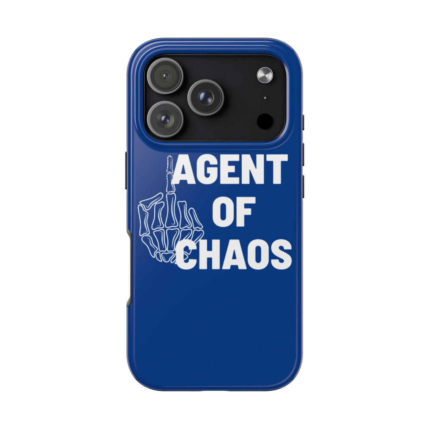 Phone Case — "Agent of Chaos" Bold Skeleton Graphic Rugged Protection