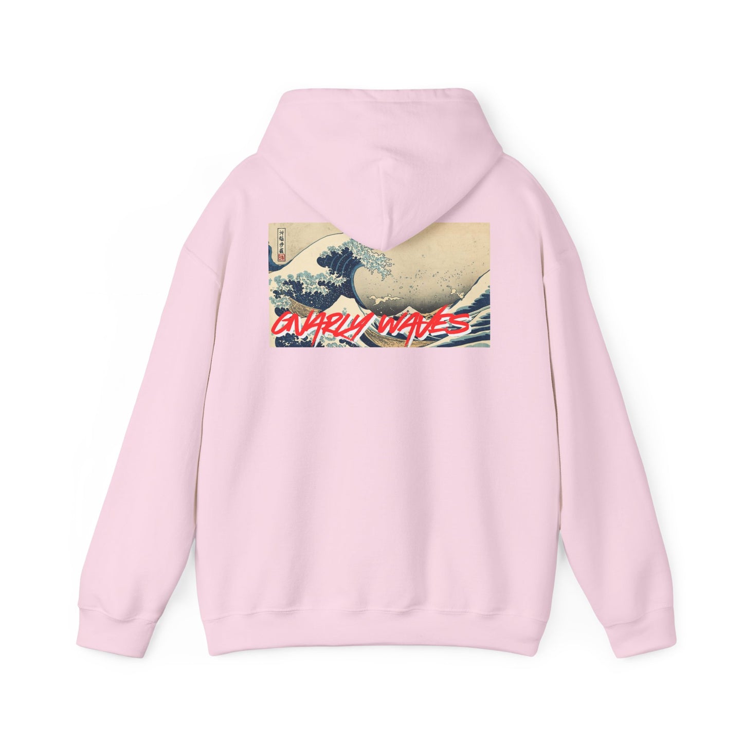Wave Graphic Hoodie — 'Gnarly Waves' Vintage Hokusai Surf Sweatshirt