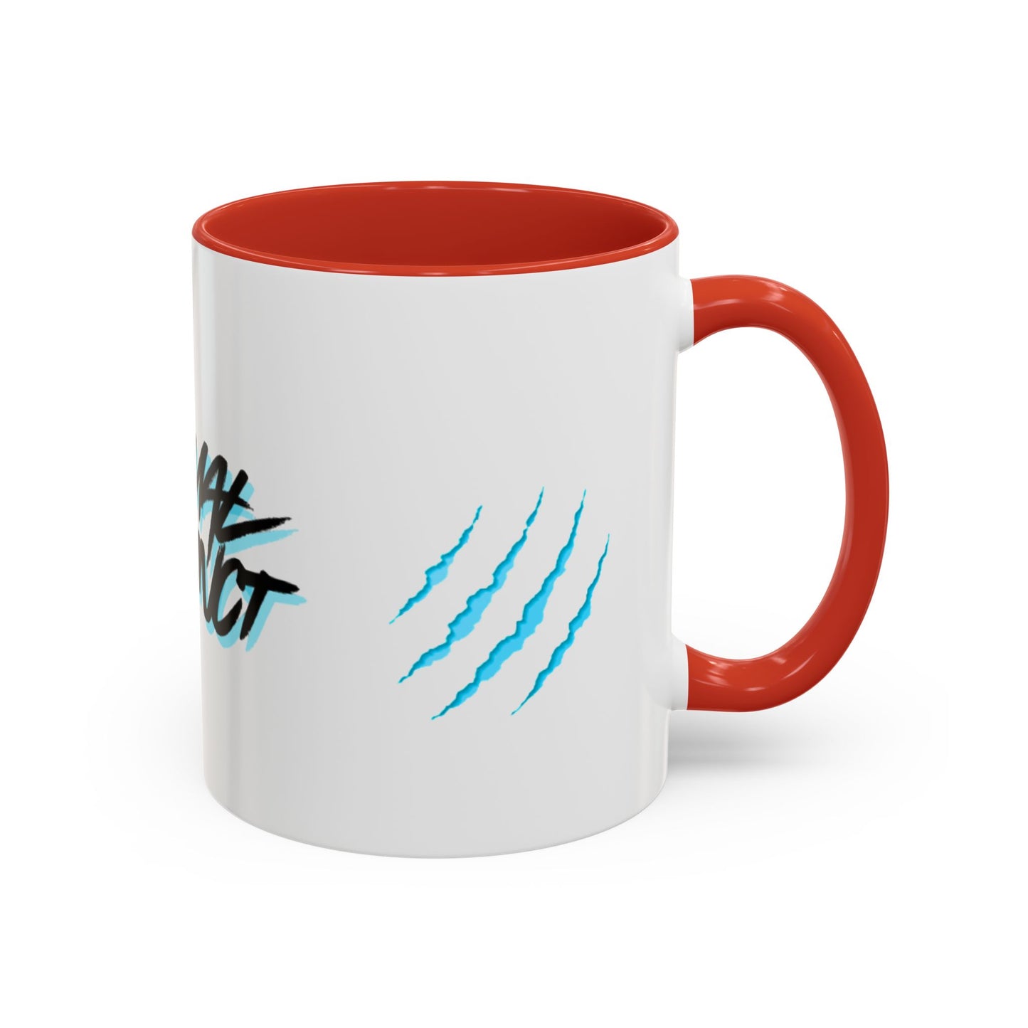 Primal Instinct Accent Coffee Mug – Bold Script & Claw Mark 11/15oz