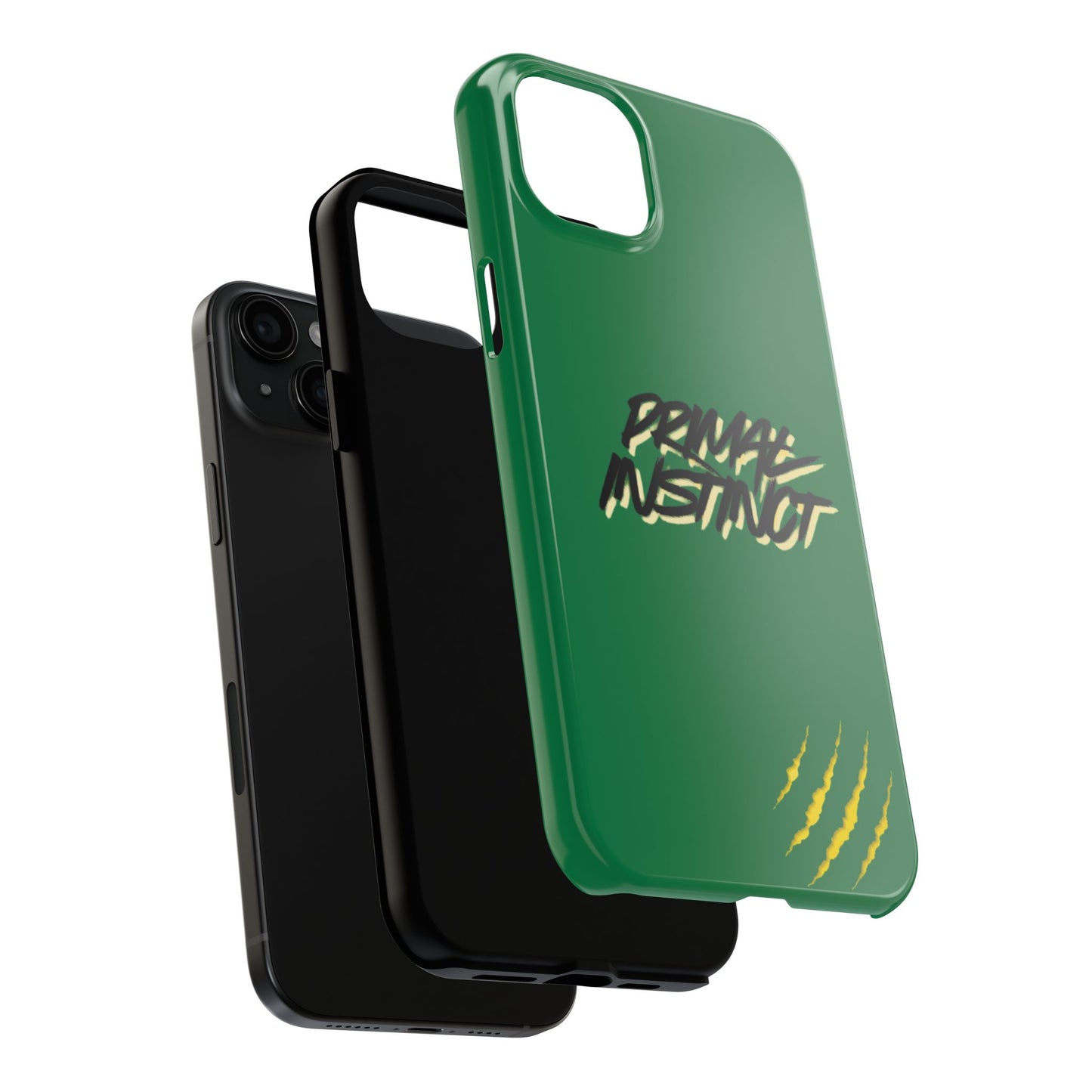 Primal Instinct Tough Phone Case — Green Claw-Mark Protective Cover