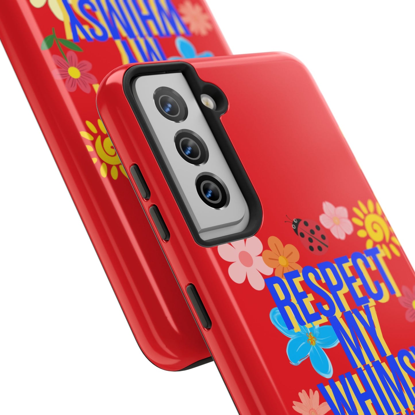 Respect My Whimsy Bitch! Tough Phone Case — Floral Retro Protective Cover