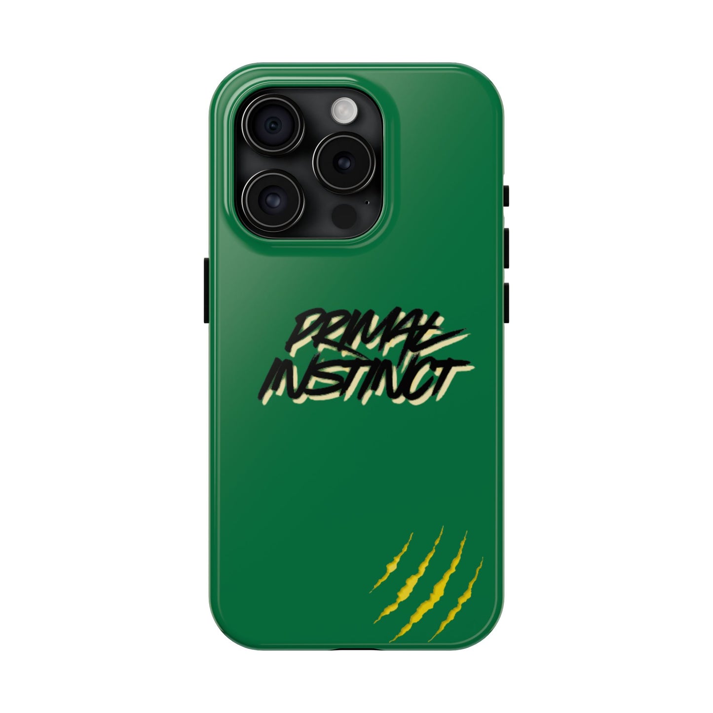 Primal Instinct Tough Phone Case — Green Claw-Mark Protective Cover