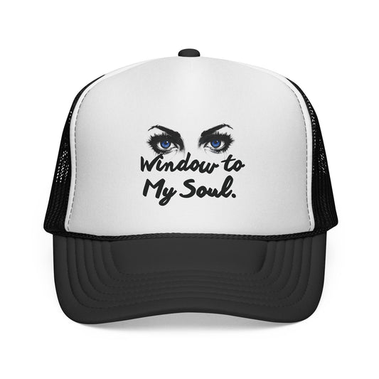 Trucker Cap — "Window to My Soul" Eyed Graphic Mesh Hat