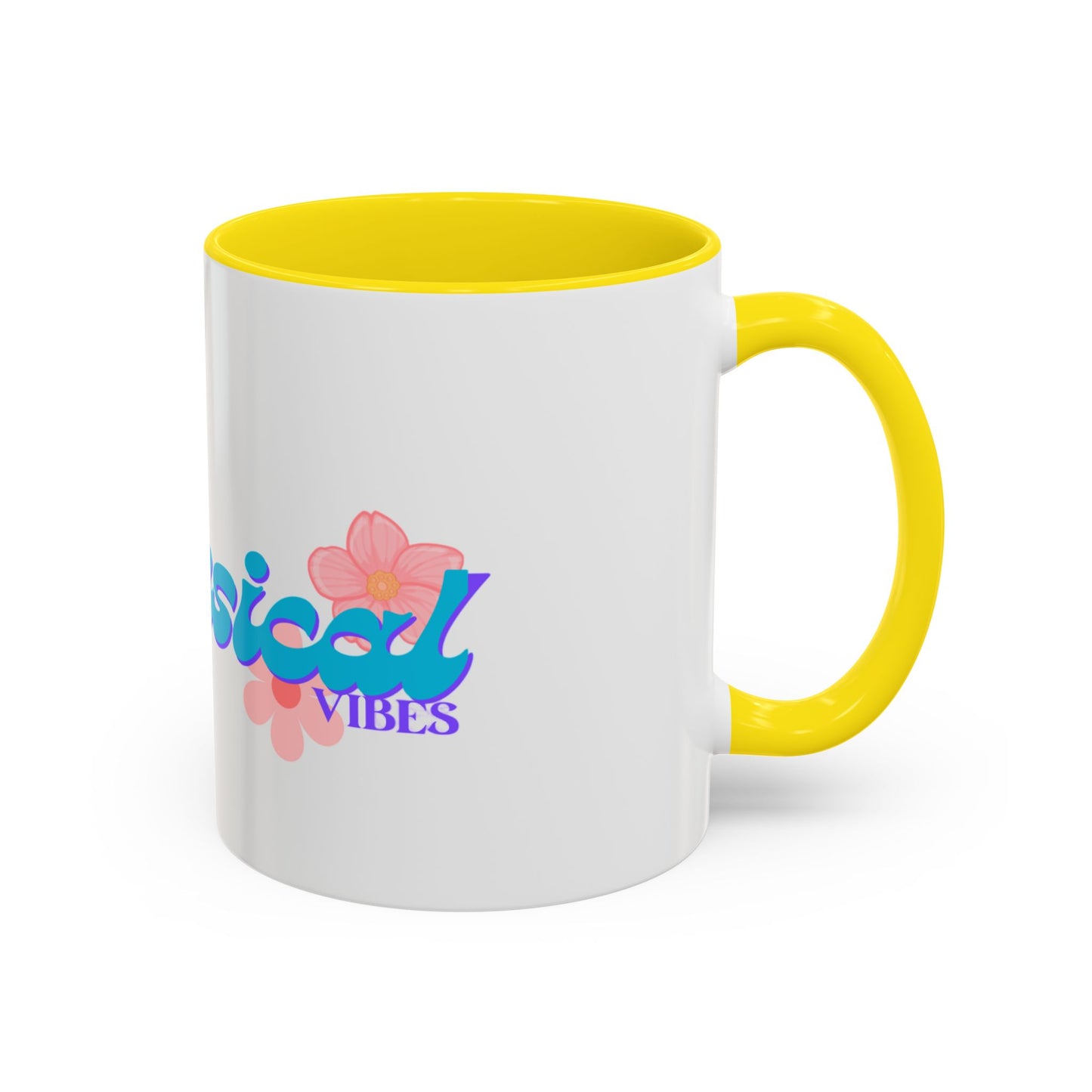 Tropical Vibes Coffee Mug — Floral Accent 11/15oz