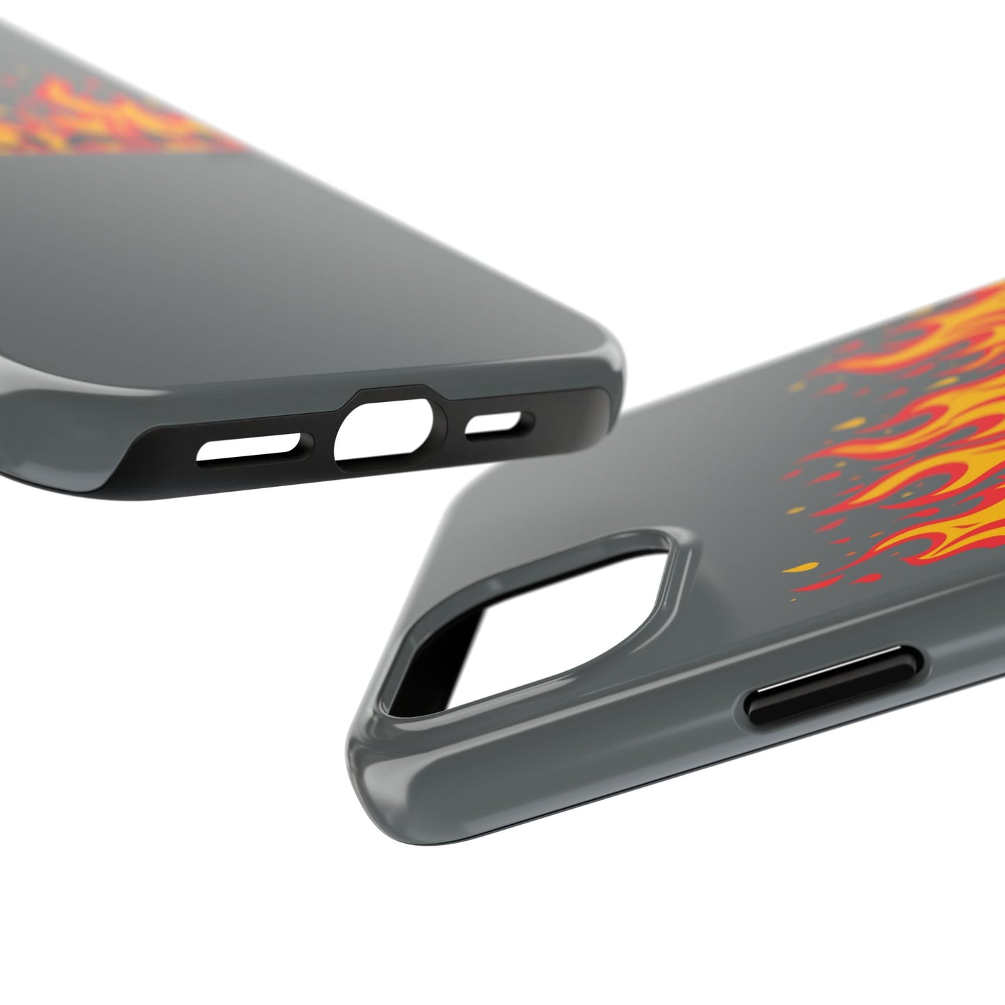 Flame 'Villian' Tough Phone Case – Protective Fire Graphic iPhone Case
