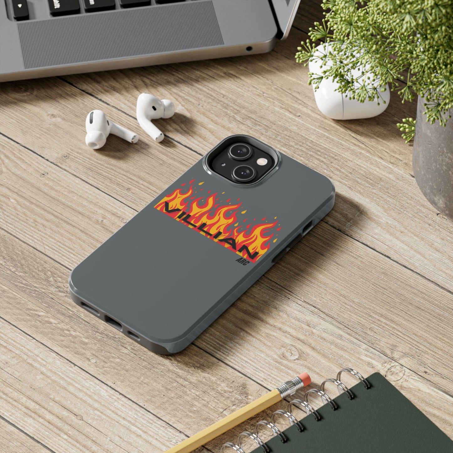 Flame 'Villian' Tough Phone Case – Protective Fire Graphic iPhone Case