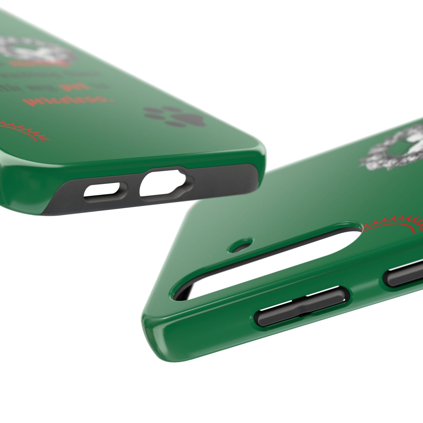 Phone Case — "Time is money but spending time with my pet is priceless" Green Pet Paw Protective Case