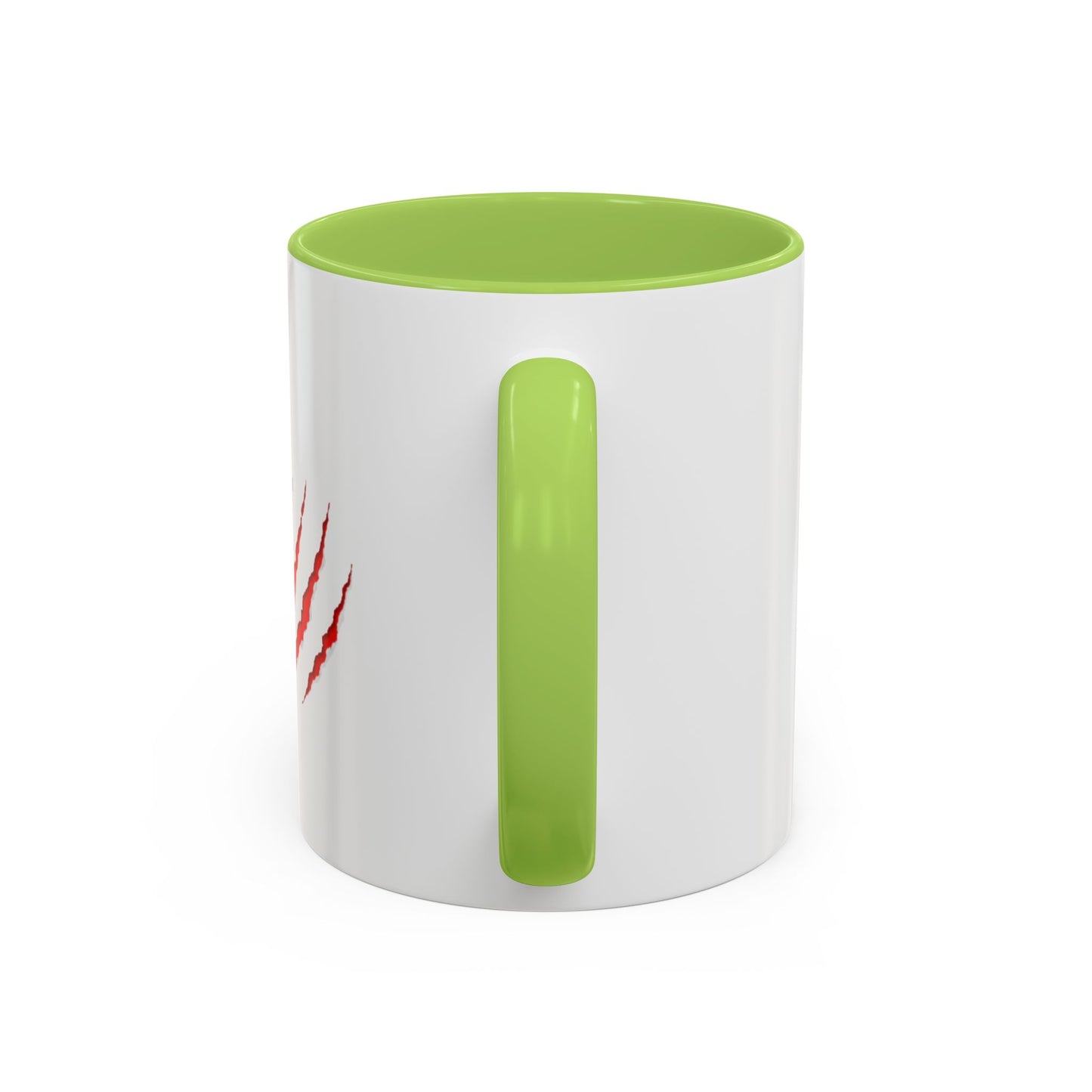 Accent Coffee Mug — "Primal Instinct" Graphic Mug with Red Claw Marks