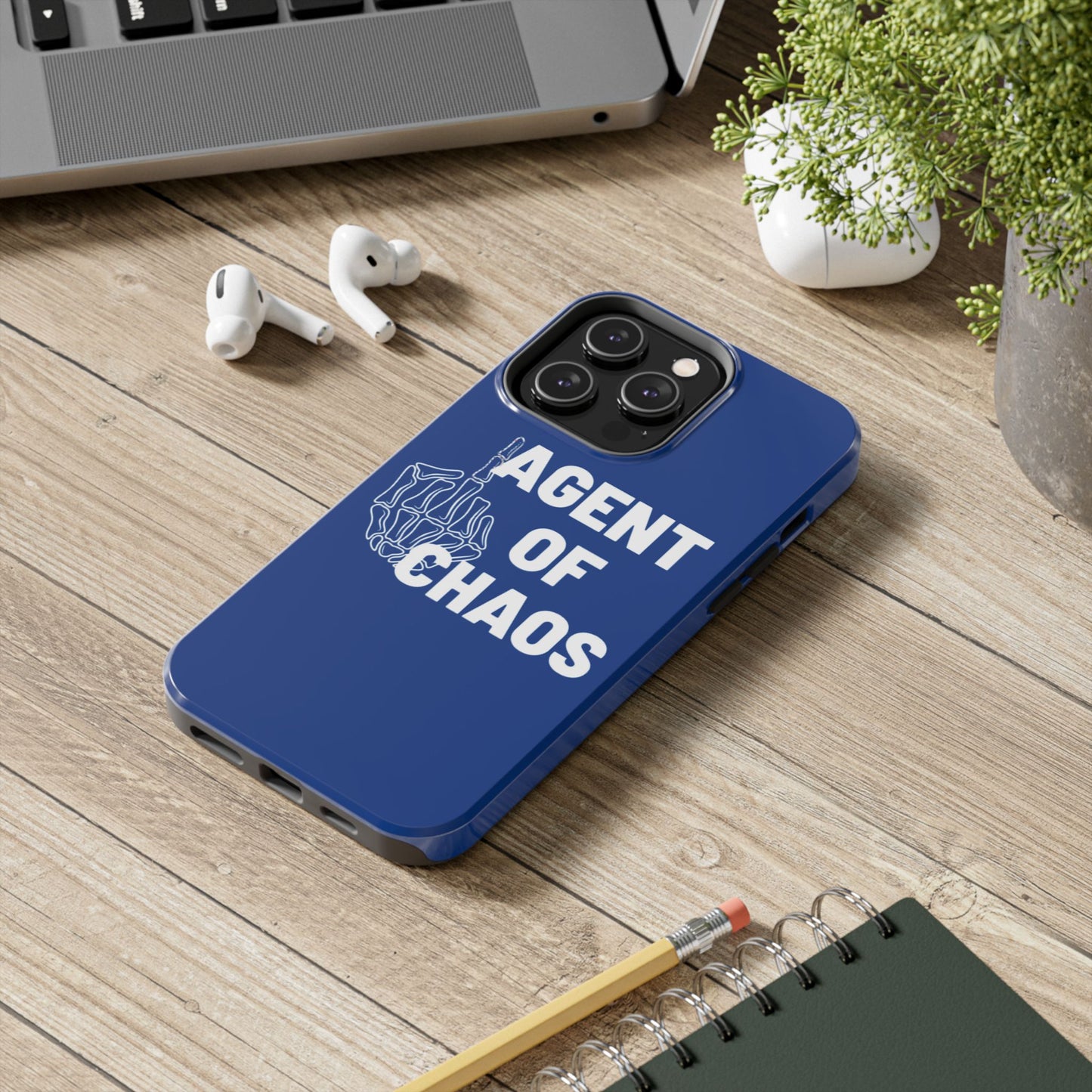 Phone Case — "Agent of Chaos" Bold Skeleton Graphic Rugged Protection