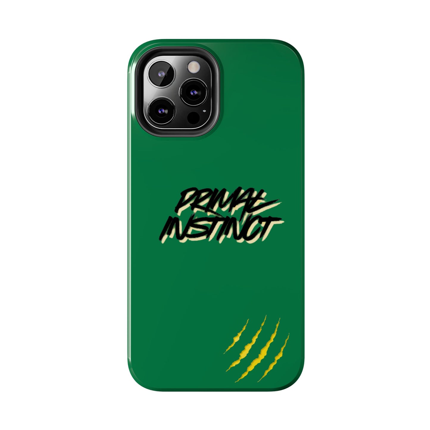 Primal Instinct Tough Phone Case — Green Claw-Mark Protective Cover