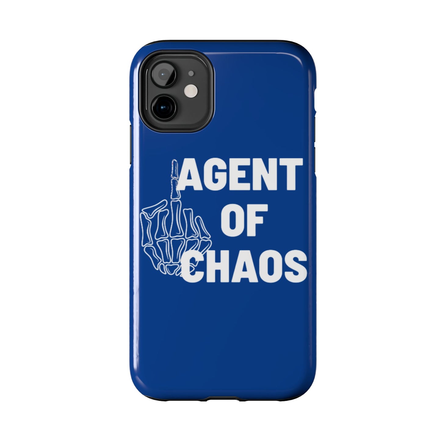 Phone Case — "Agent of Chaos" Bold Skeleton Graphic Rugged Protection