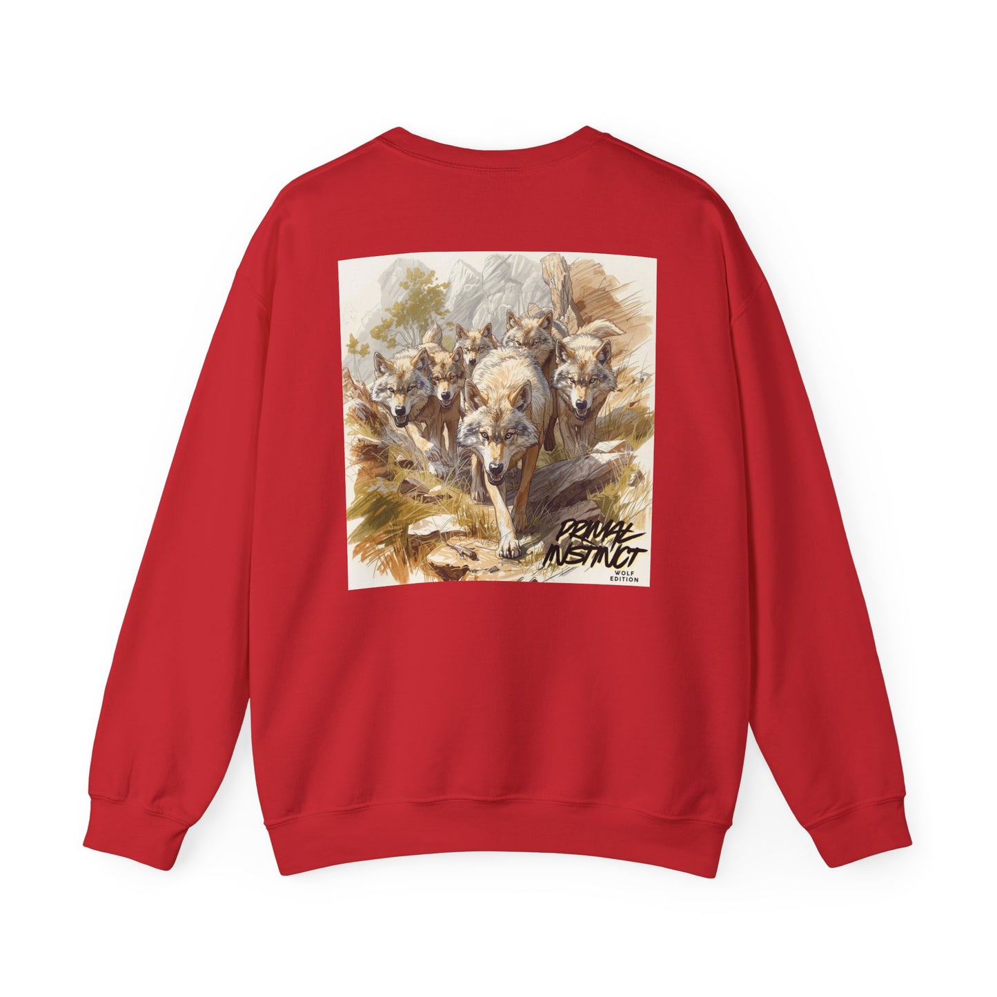 Wolf Pack Crewneck Sweatshirt – Vintage Wildlife Graphic "Wolf Pack"
