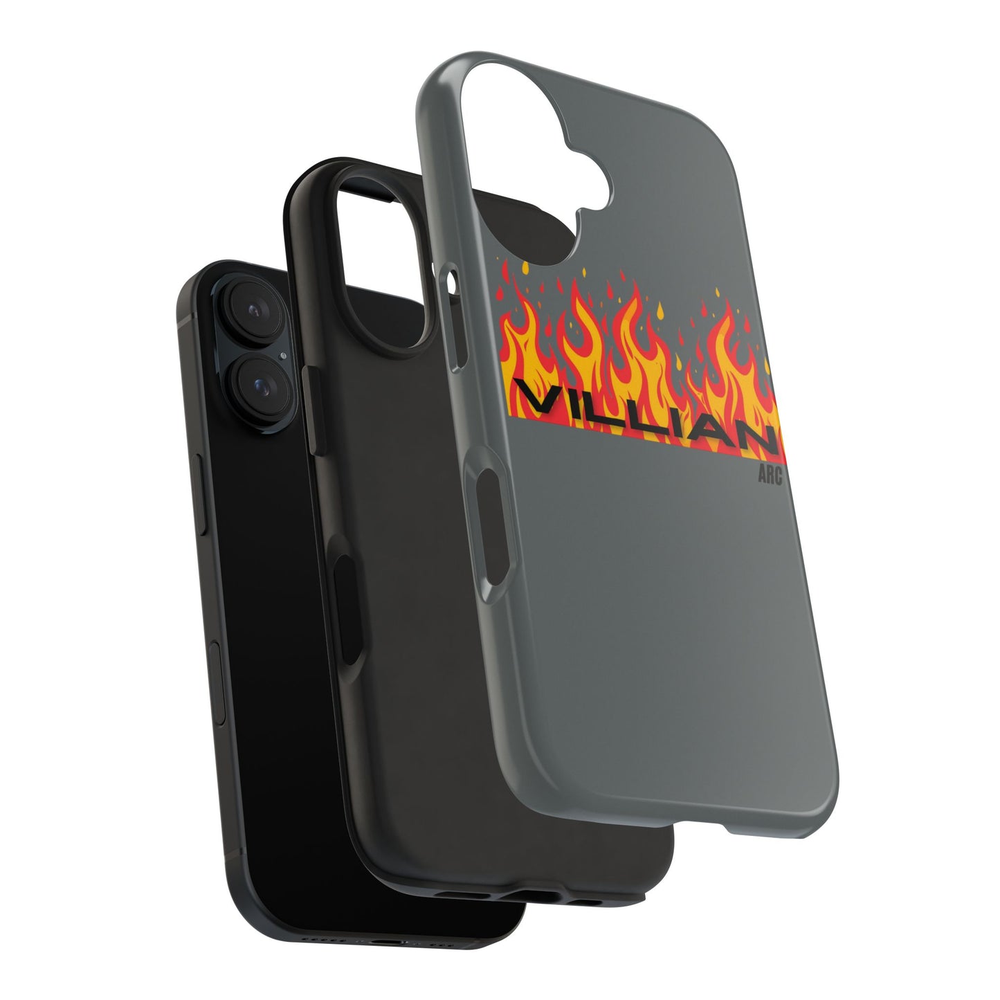Flame 'Villian' Tough Phone Case – Protective Fire Graphic iPhone Case