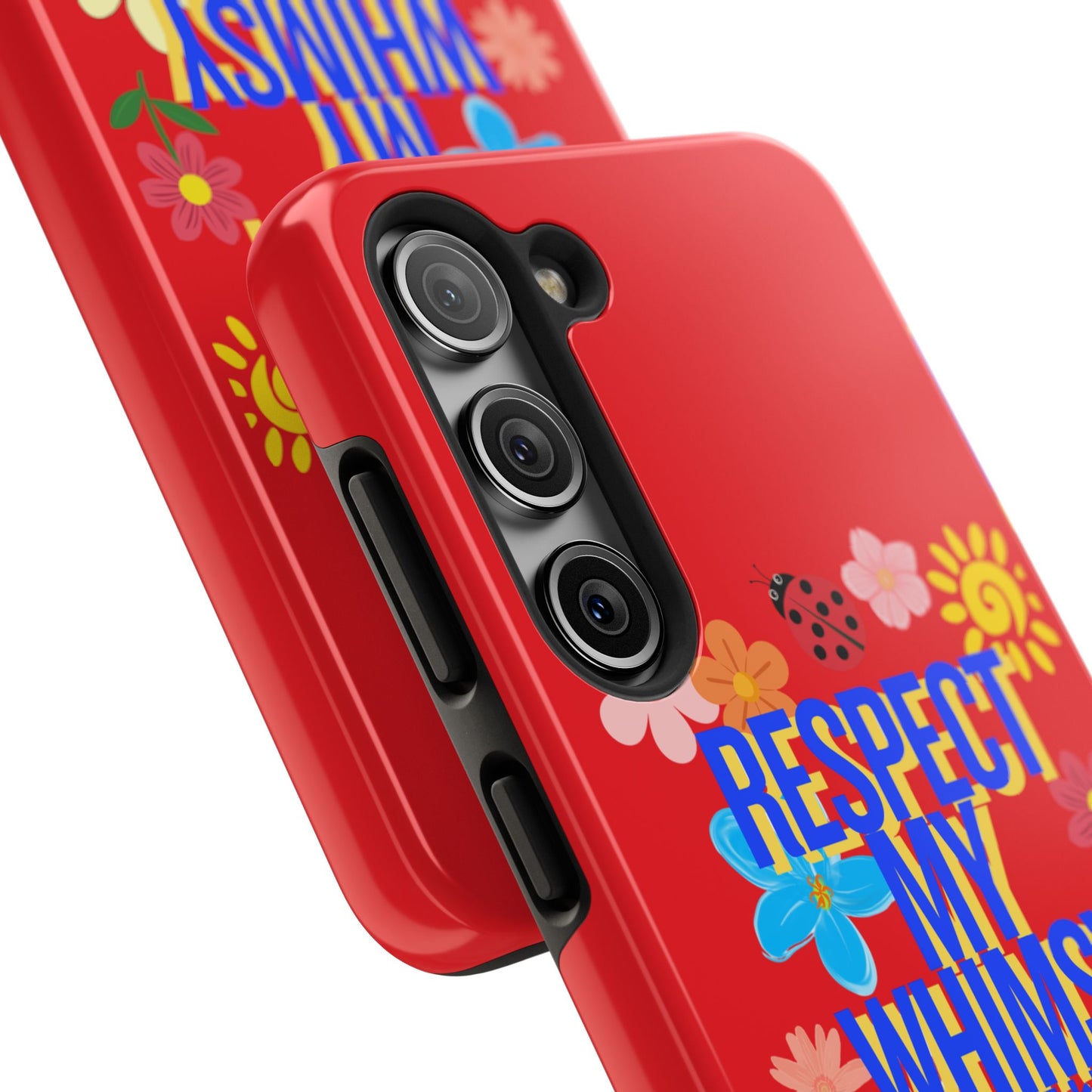 Respect My Whimsy Bitch! Tough Phone Case — Floral Retro Protective Cover