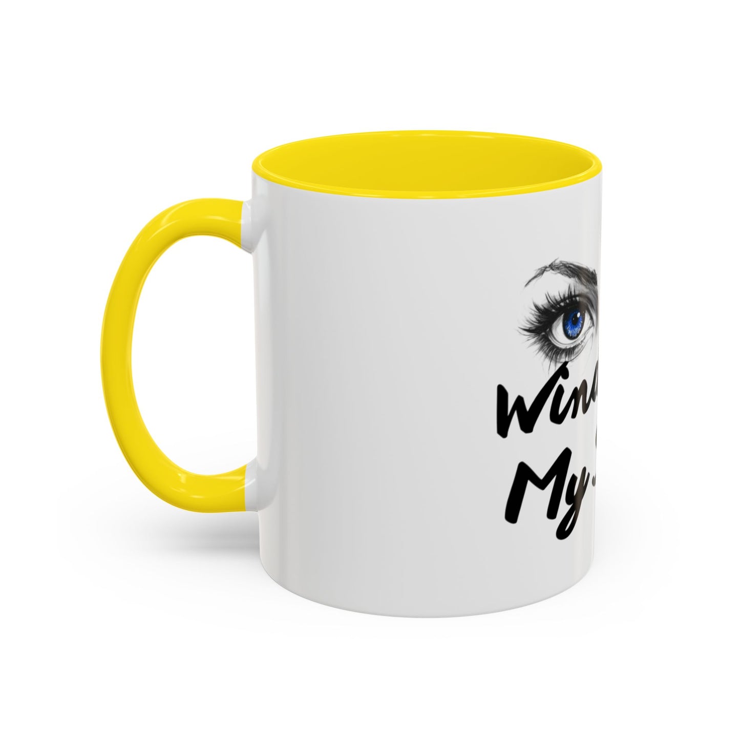 "Window to My Soul" Accent Coffee Mug — Blue Eyes Ceramic 11/15oz