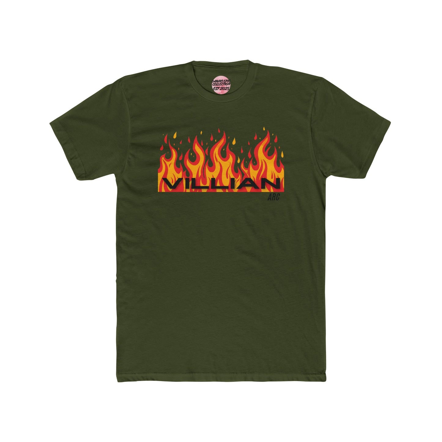 Flame Logo Tee — 'MILAN' Fire Graphic Cotton T-Shirt