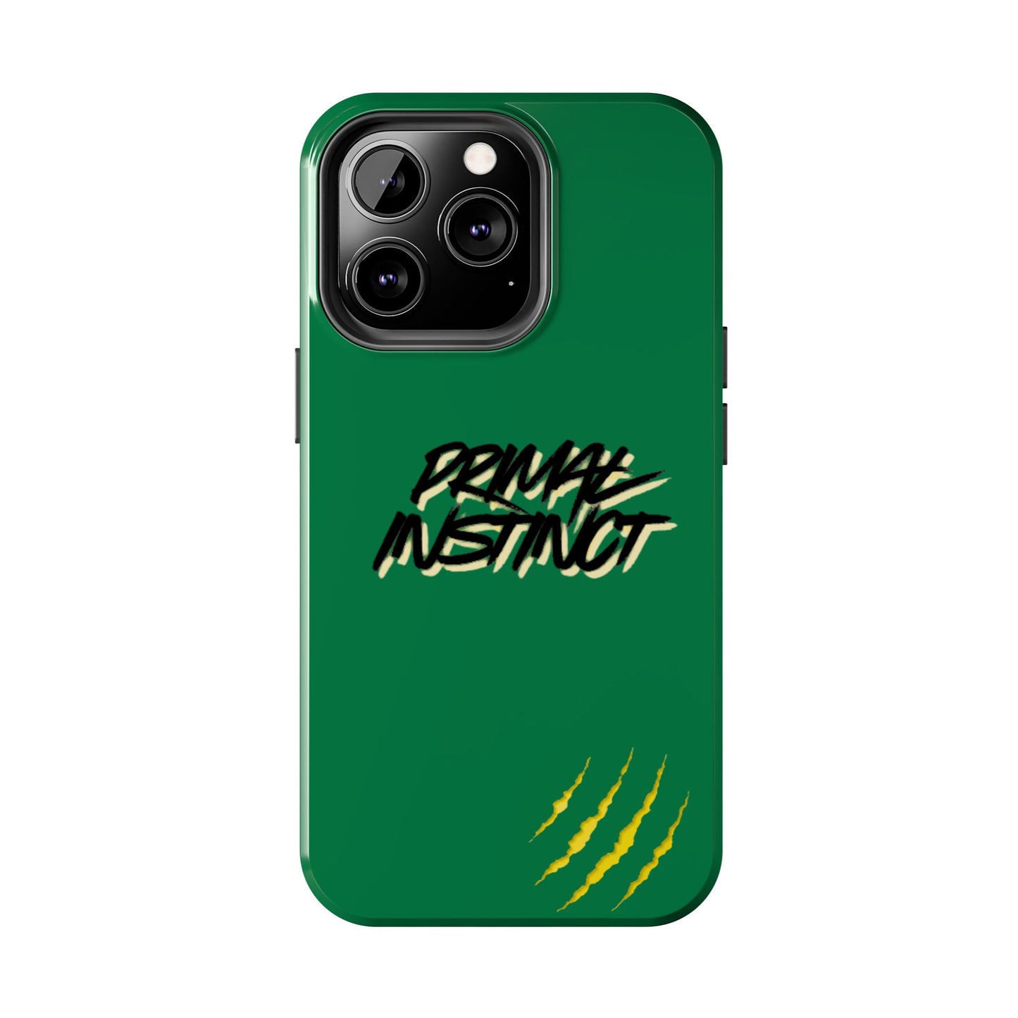 Primal Instinct Tough Phone Case — Green Claw-Mark Protective Cover