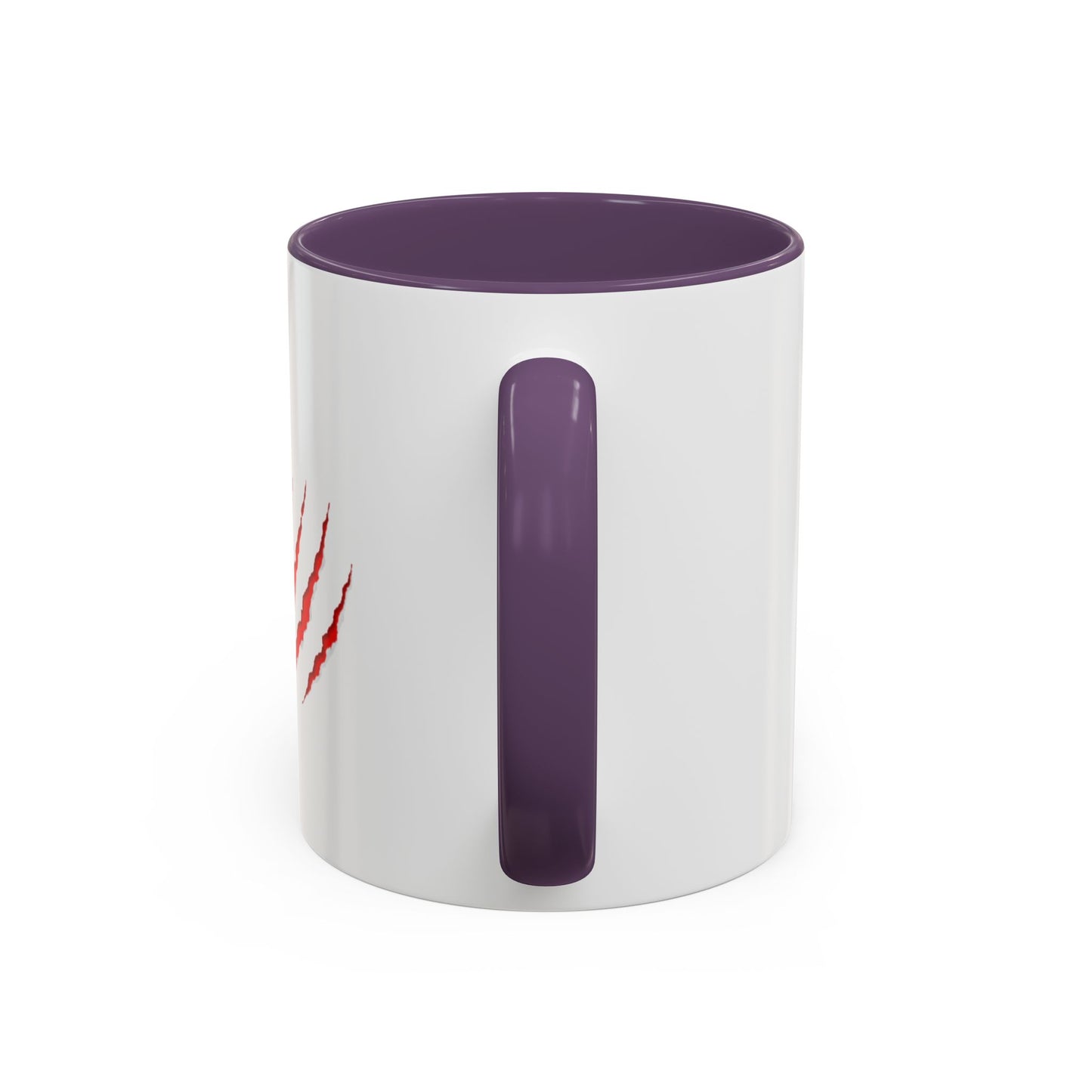 Accent Coffee Mug — "Primal Instinct" Graphic Mug with Red Claw Marks