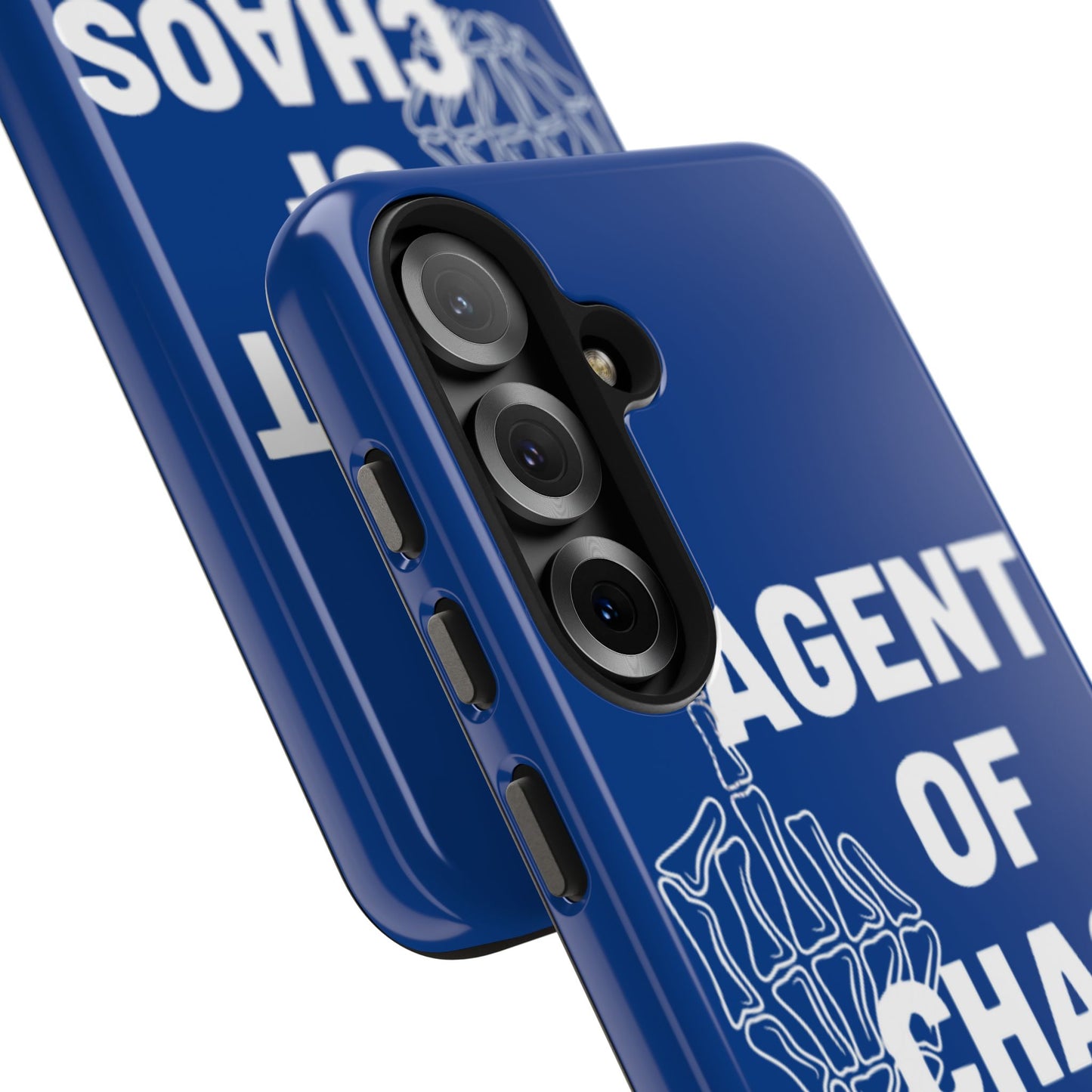 Phone Case — "Agent of Chaos" Bold Skeleton Graphic Rugged Protection