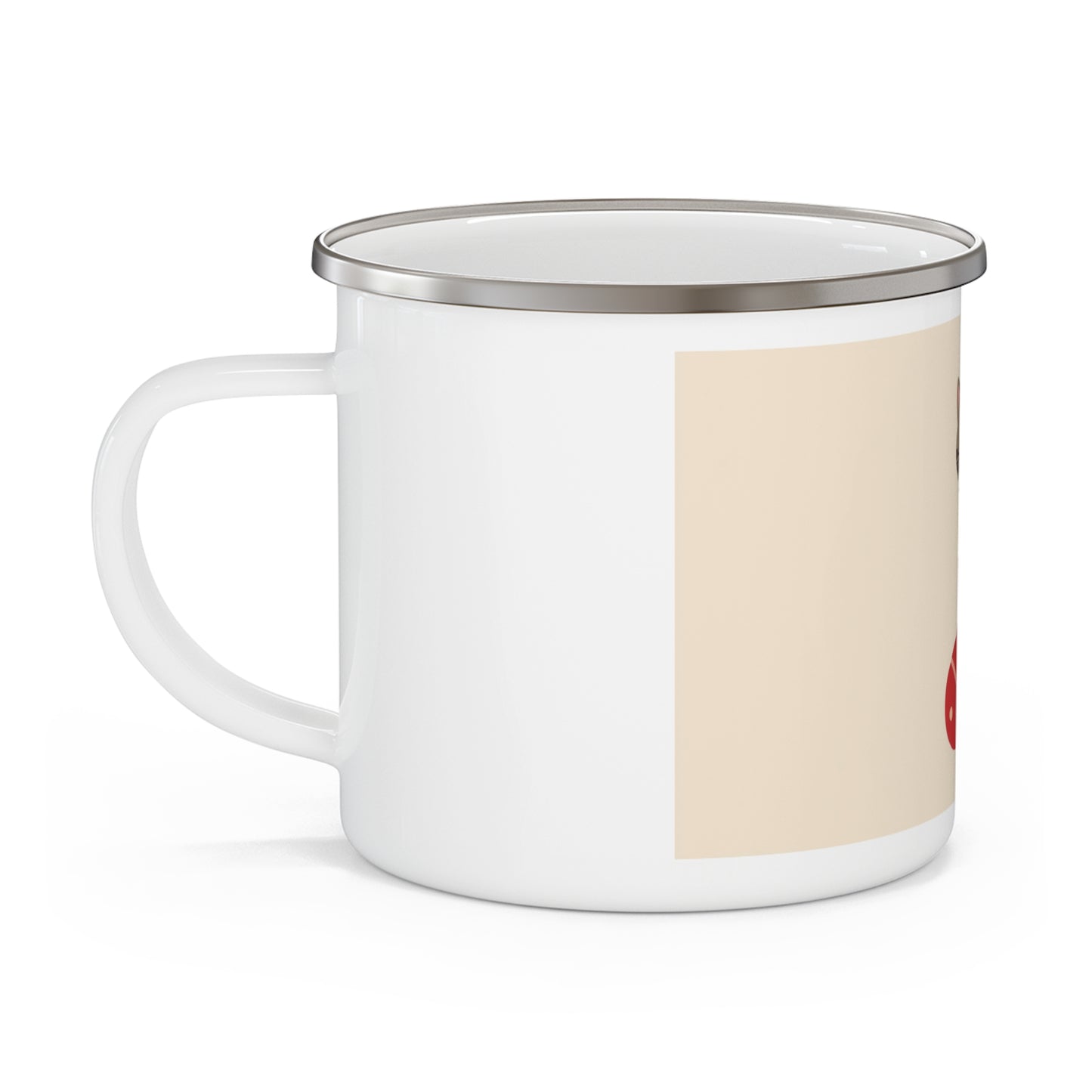 Cute Kitten in Christmas Stocking Enamel Camping Mug