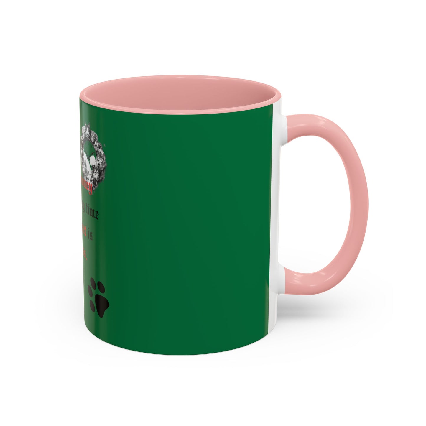 Pet Lover Accent Coffee Mug — “Time is money but spending time with my pet is priceless”