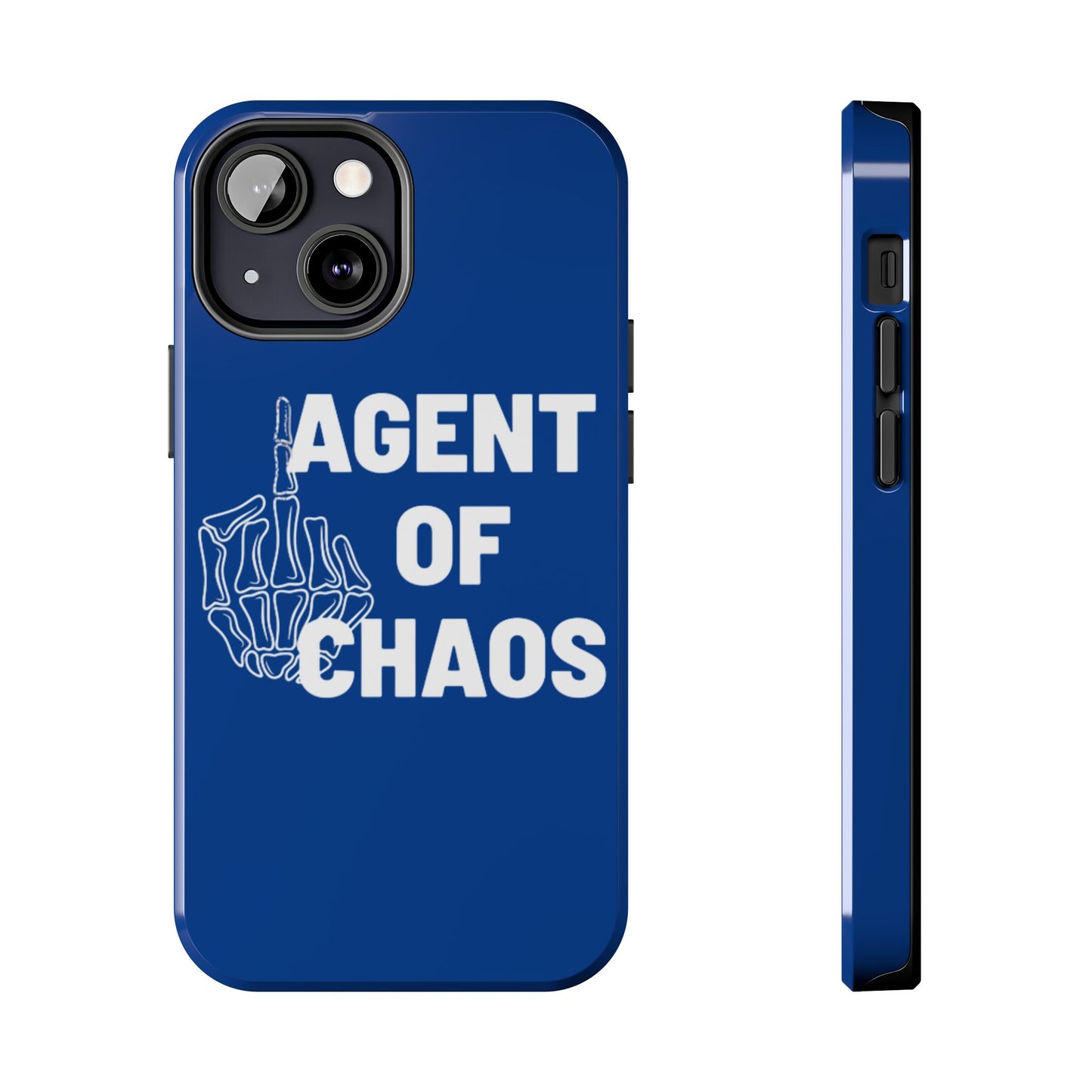Phone Case — "Agent of Chaos" Bold Skeleton Graphic Rugged Protection