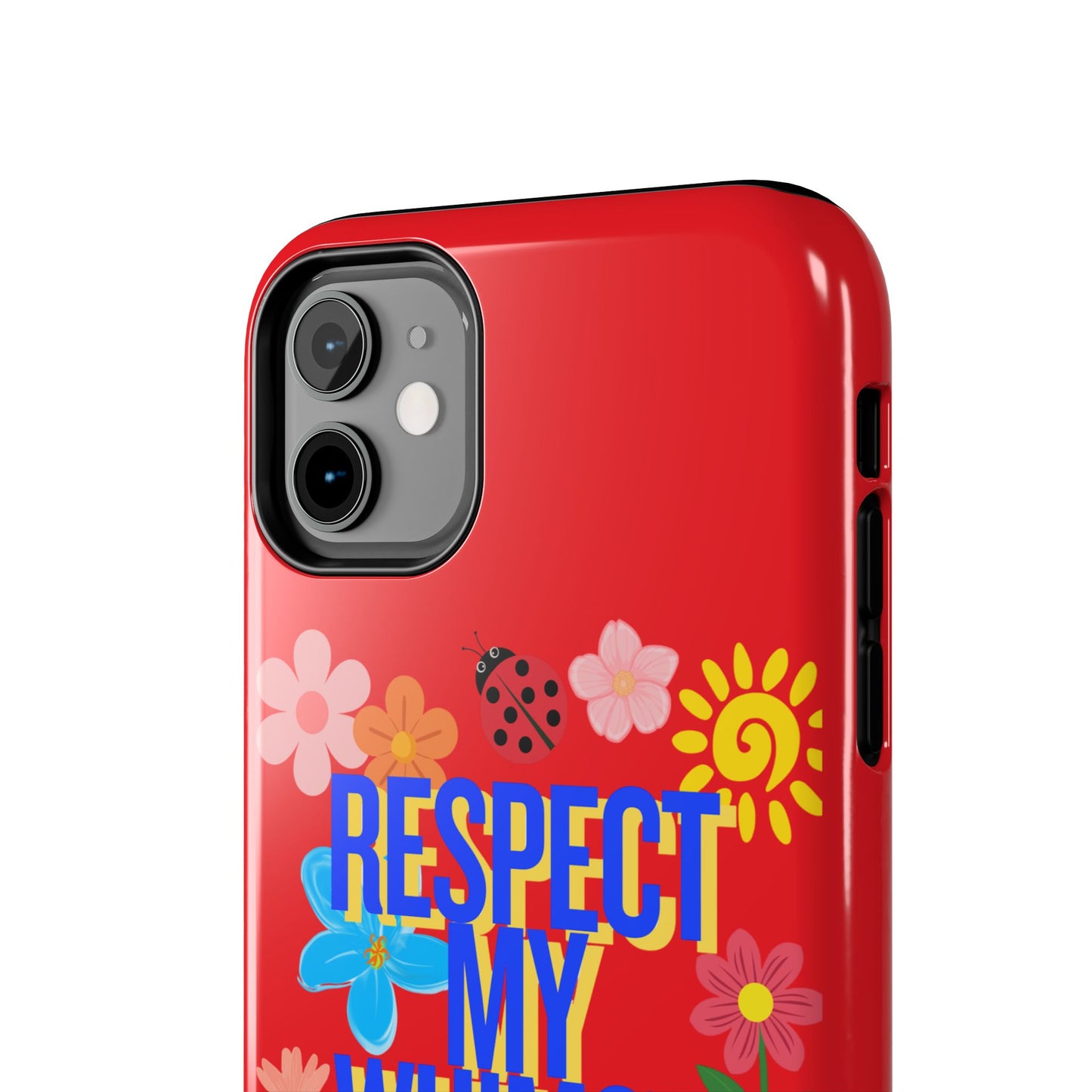 Respect My Whimsy Bitch! Tough Phone Case — Floral Retro Protective Cover