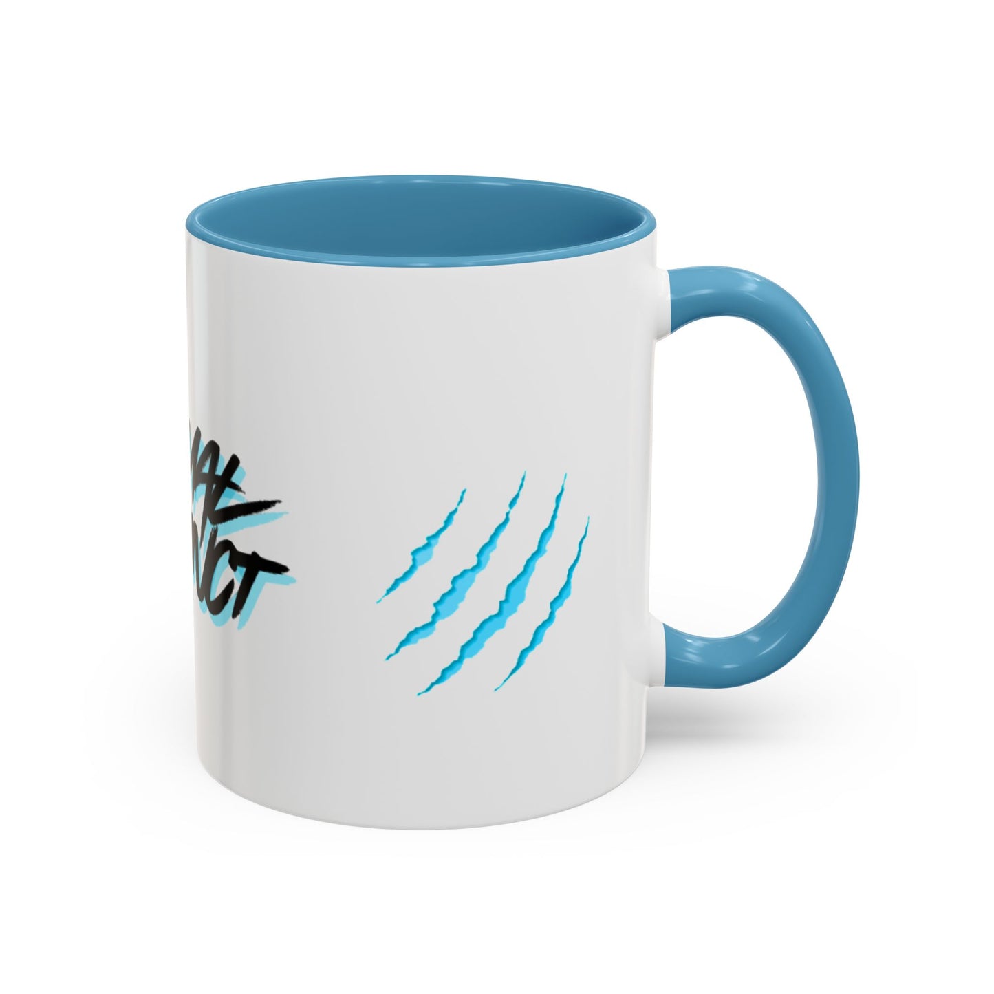 Primal Instinct Accent Coffee Mug – Bold Script & Claw Mark 11/15oz