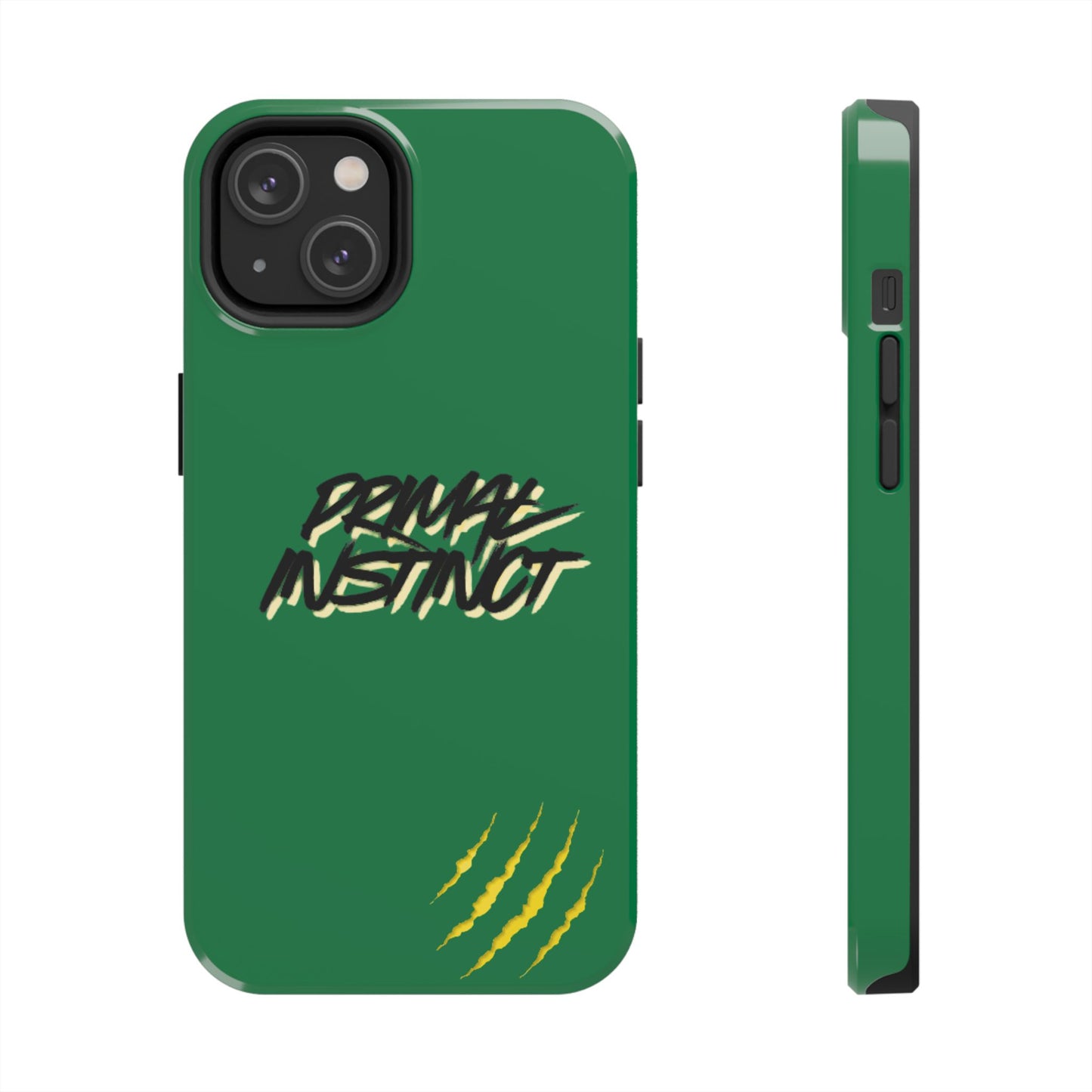 Primal Instinct Tough Phone Case — Green Claw-Mark Protective Cover