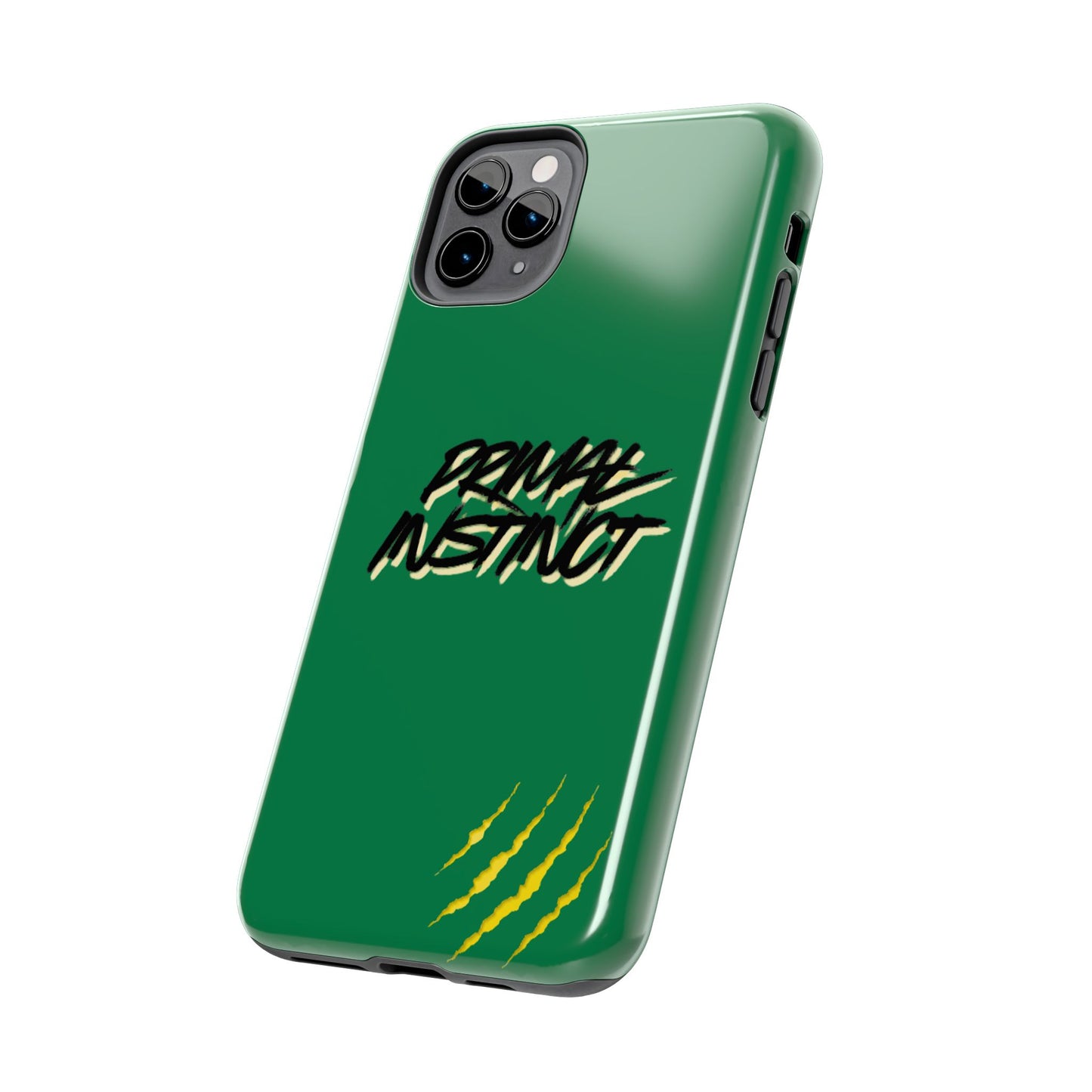 Primal Instinct Tough Phone Case — Green Claw-Mark Protective Cover