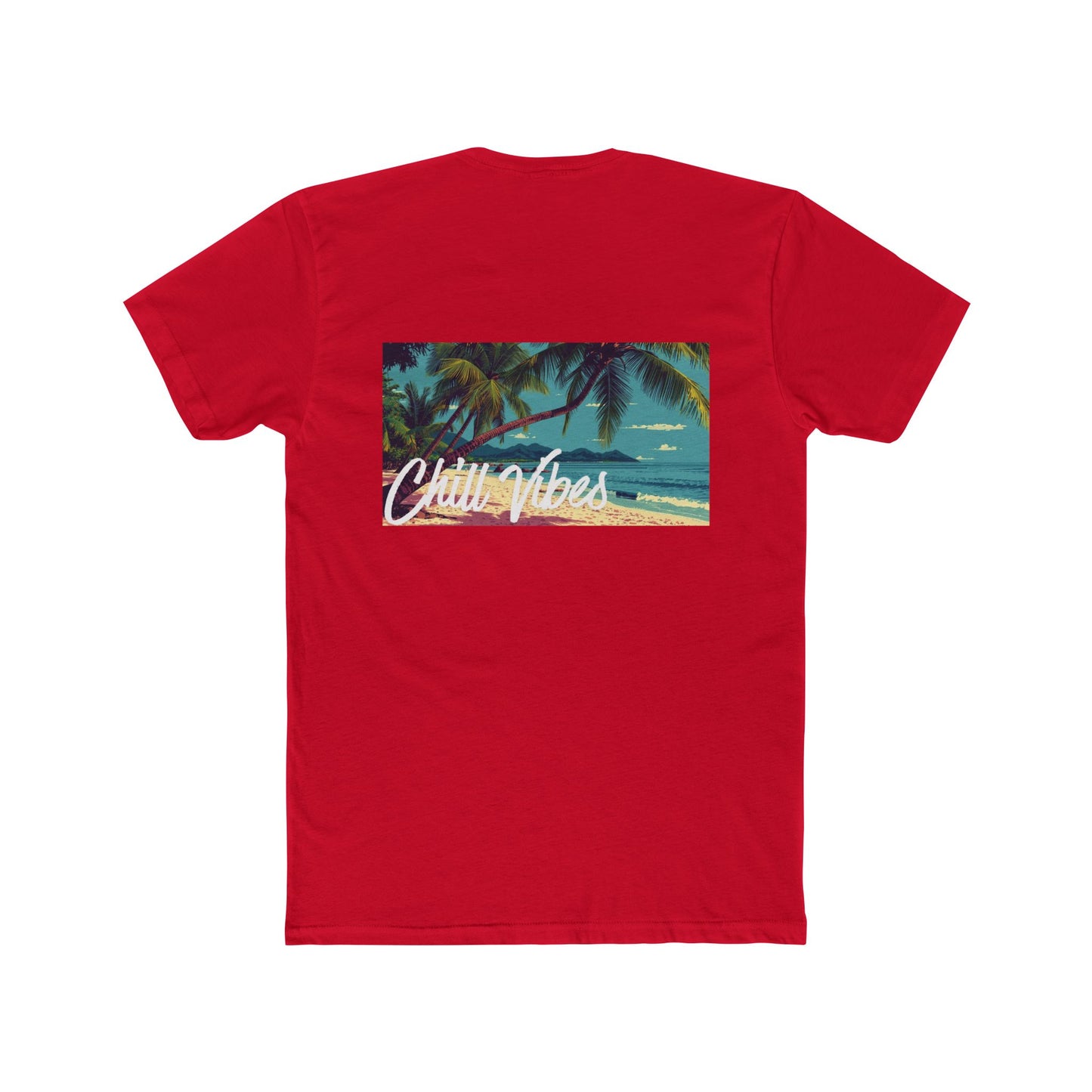 Crew Tee - "Chill Vibes" Beach Palm Graphic T-Shirt