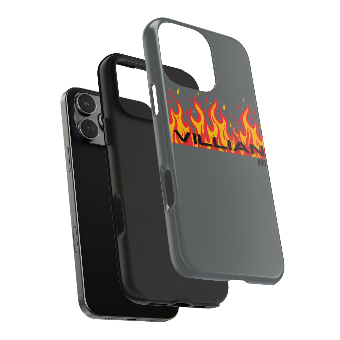 Flame 'Villian' Tough Phone Case – Protective Fire Graphic iPhone Case