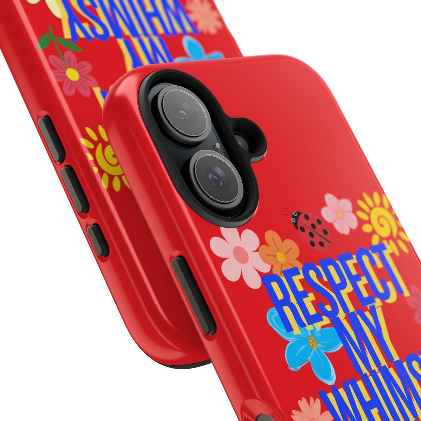 Respect My Whimsy Bitch! Tough Phone Case — Floral Retro Protective Cover
