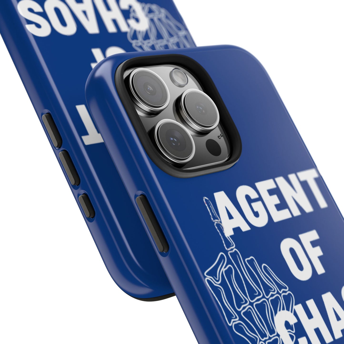 Phone Case — "Agent of Chaos" Bold Skeleton Graphic Rugged Protection