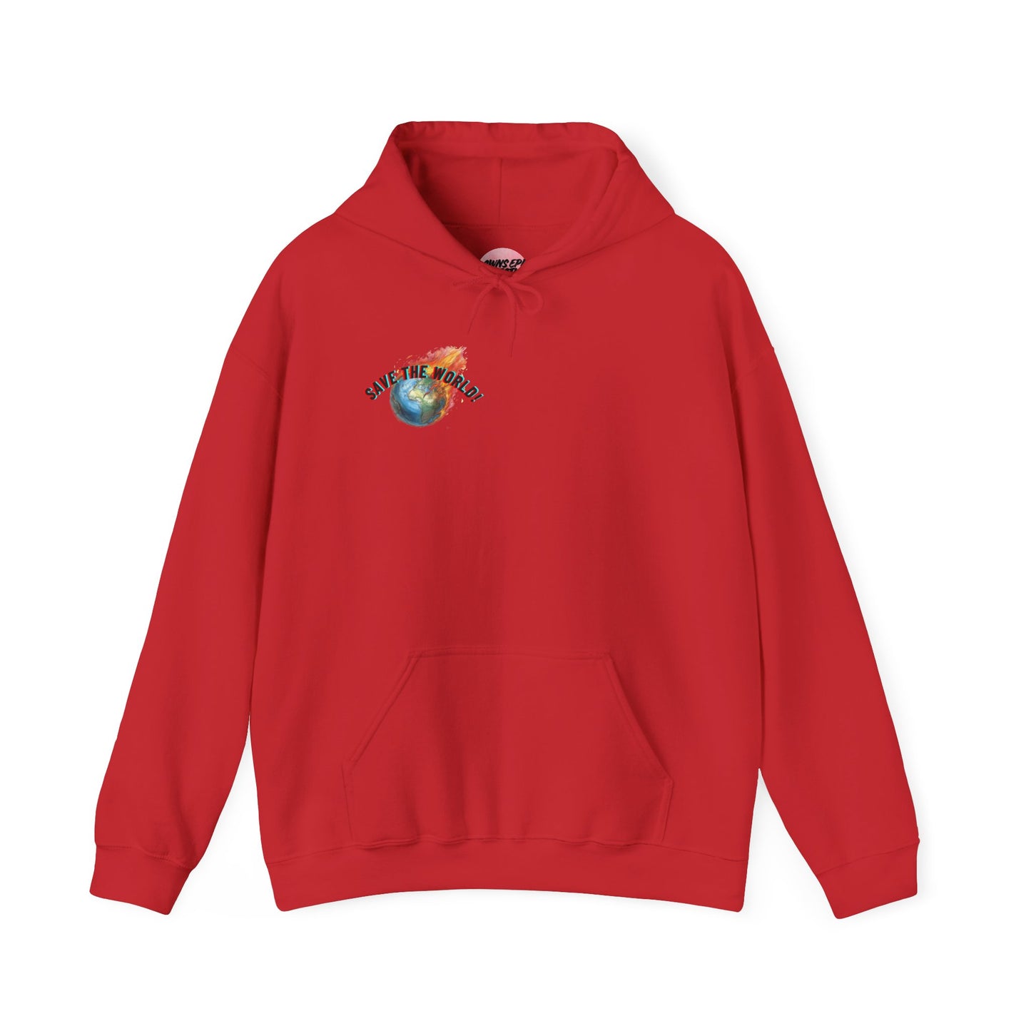 Destroy the System Save the World Hoodie — Protest Graphic Hoodie with Flaming Earth Design