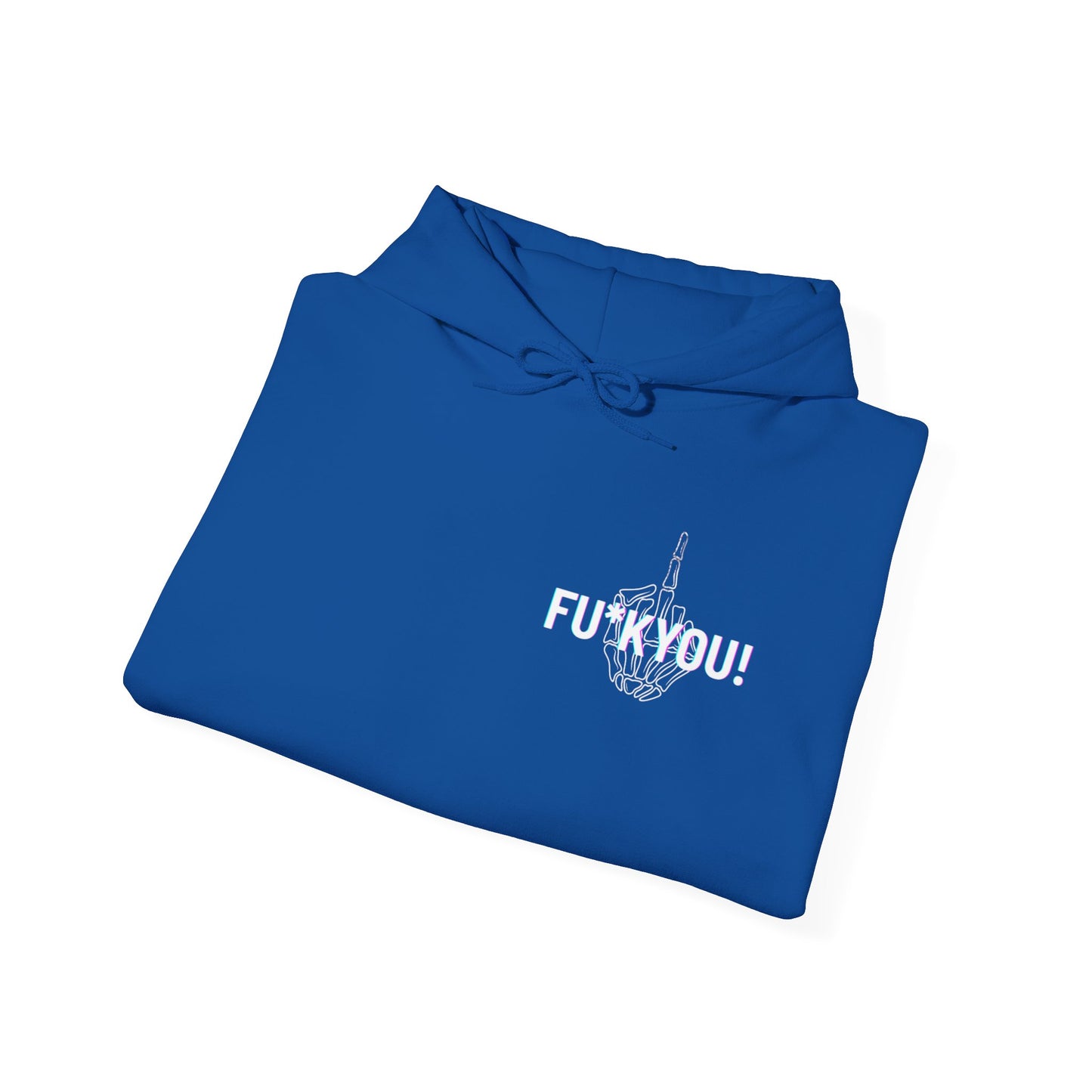 Agent of Chaos Hoodie – 'F**k You!' Skeletal Middle Finger Graphic